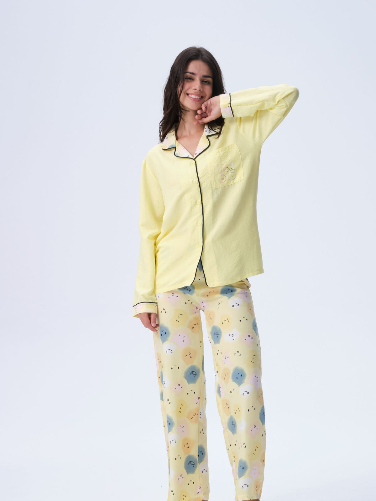 بيجامة نسائية - قطعتين (M-2XL)