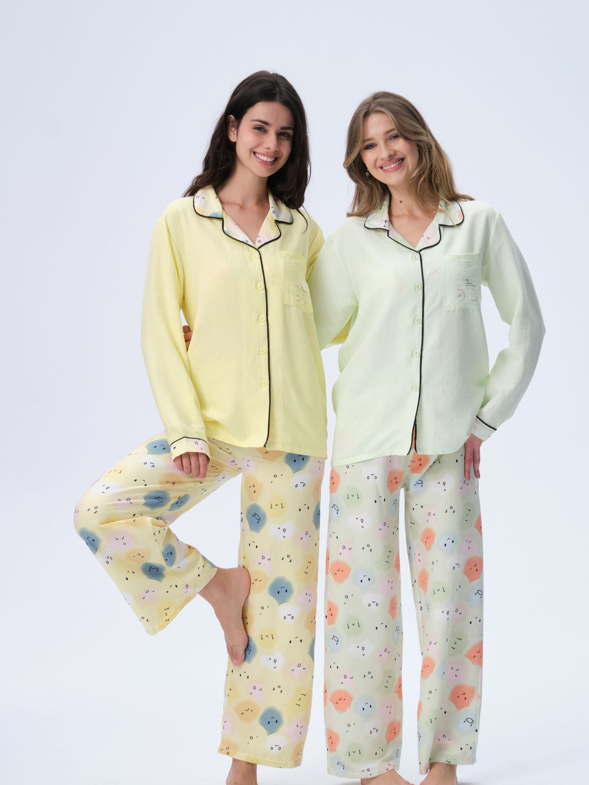 بيجامة نسائية - قطعتين (M-2XL)