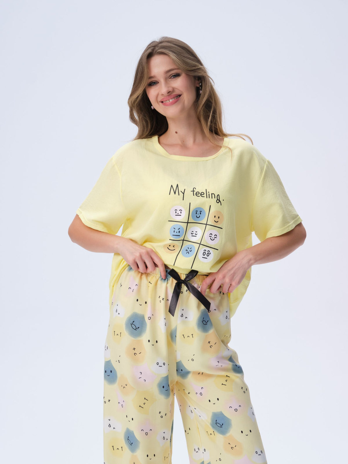 بيجامة نسائية - قطعتين (M-2XL)