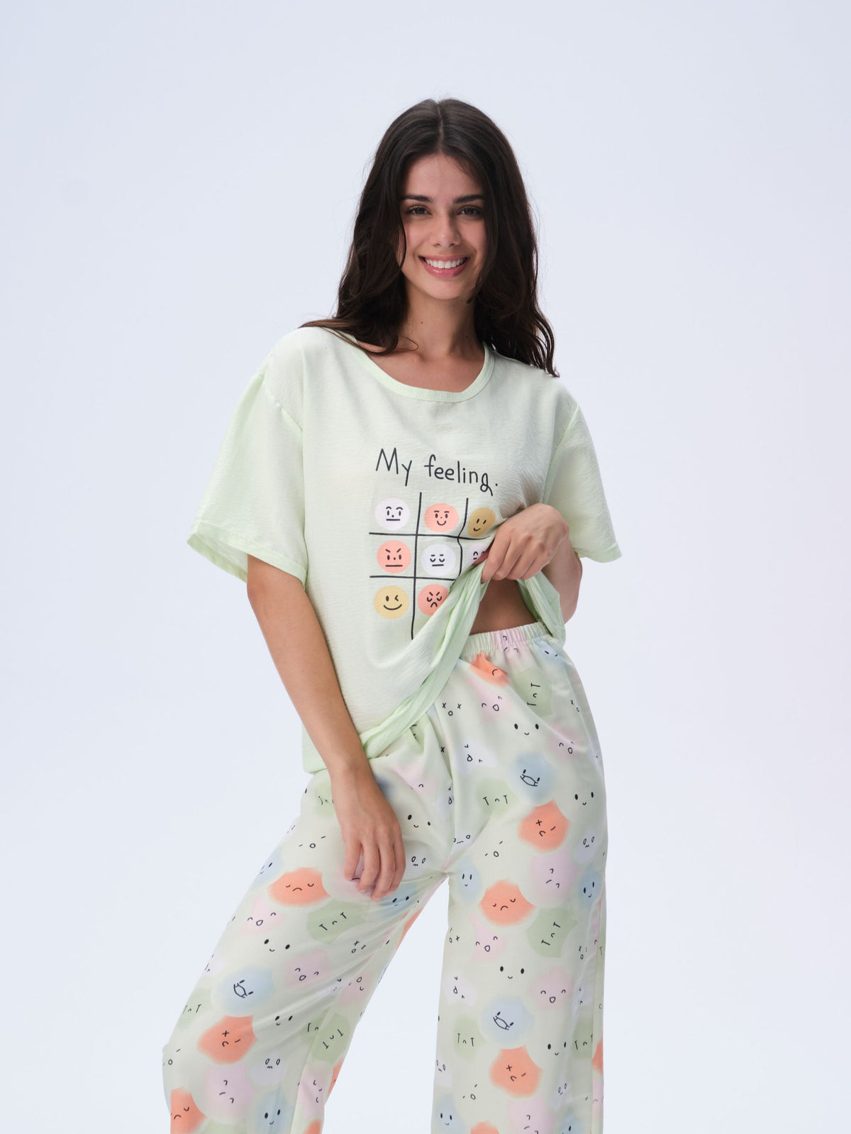 بيجامة نسائية - قطعتين (3XL-6XL)