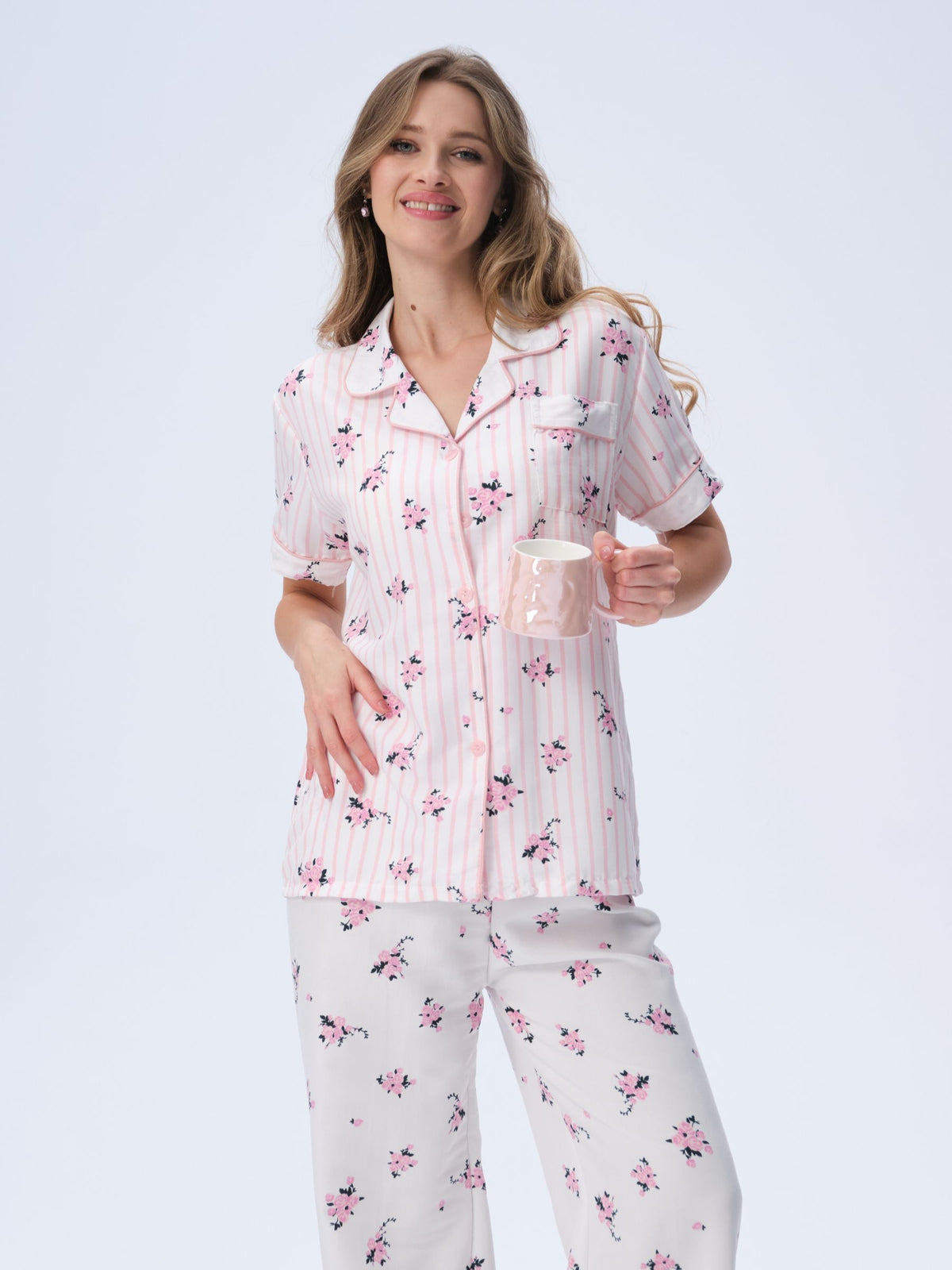 بيجامة نسائية - قطعتين (3XL-6XL)