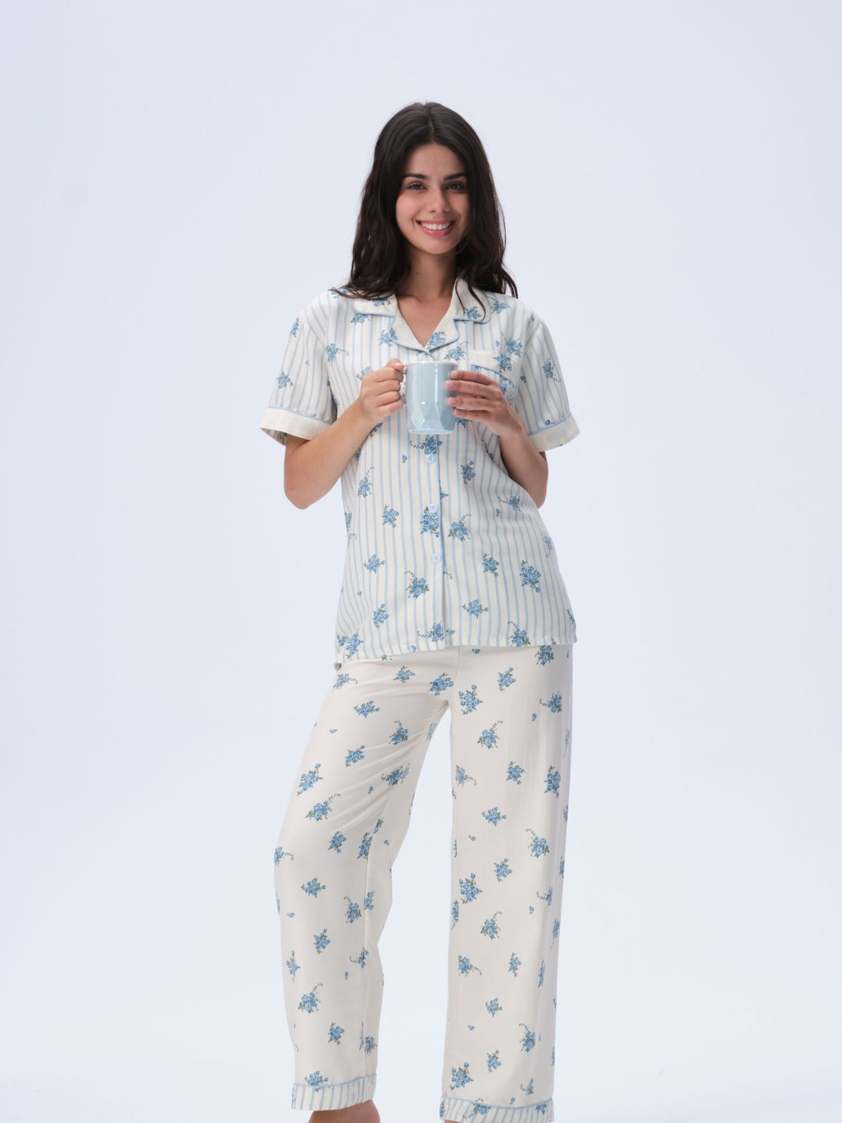 بيجامة نسائية - قطعتين (M-2XL)