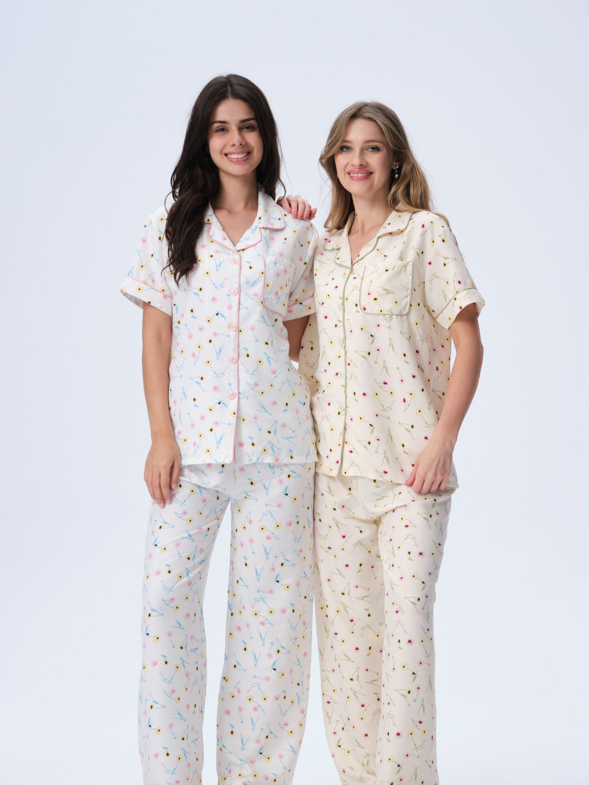 بيجامة نسائية - قطعتين (M-2XL)