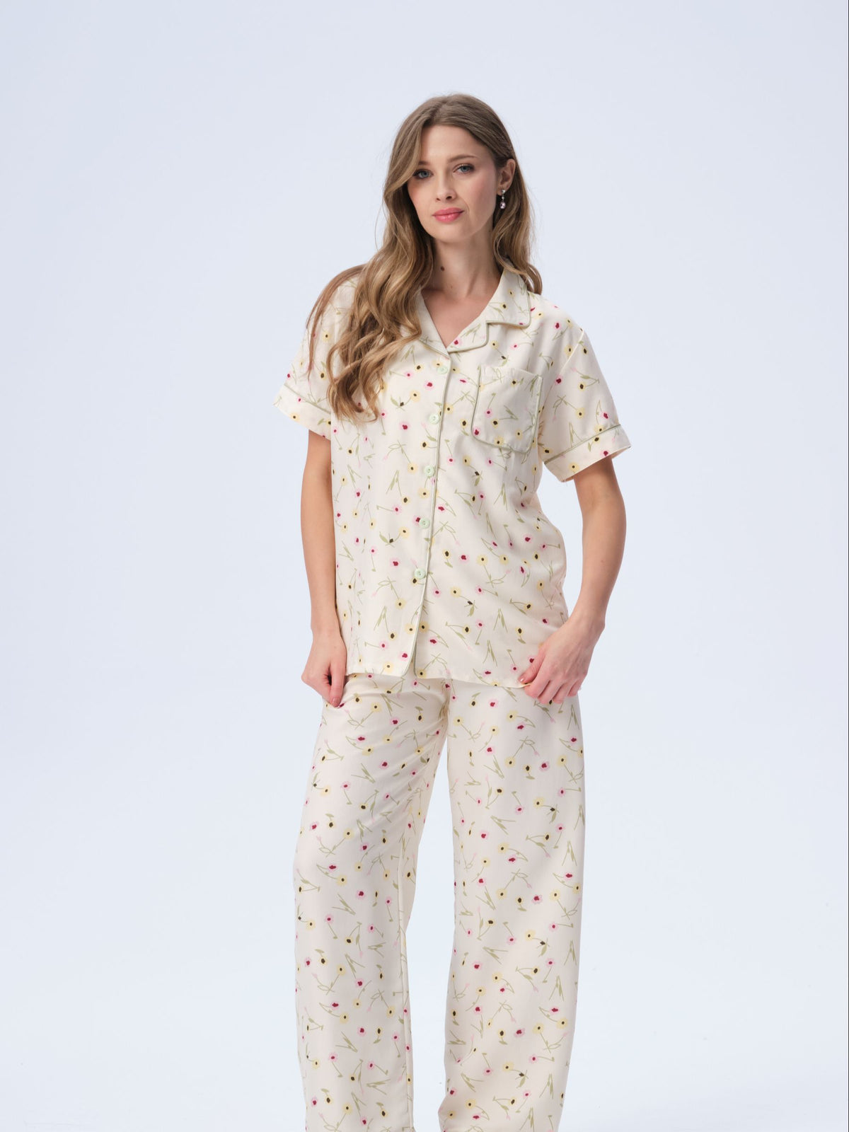 بيجامة نسائية - قطعتين (M-2XL)