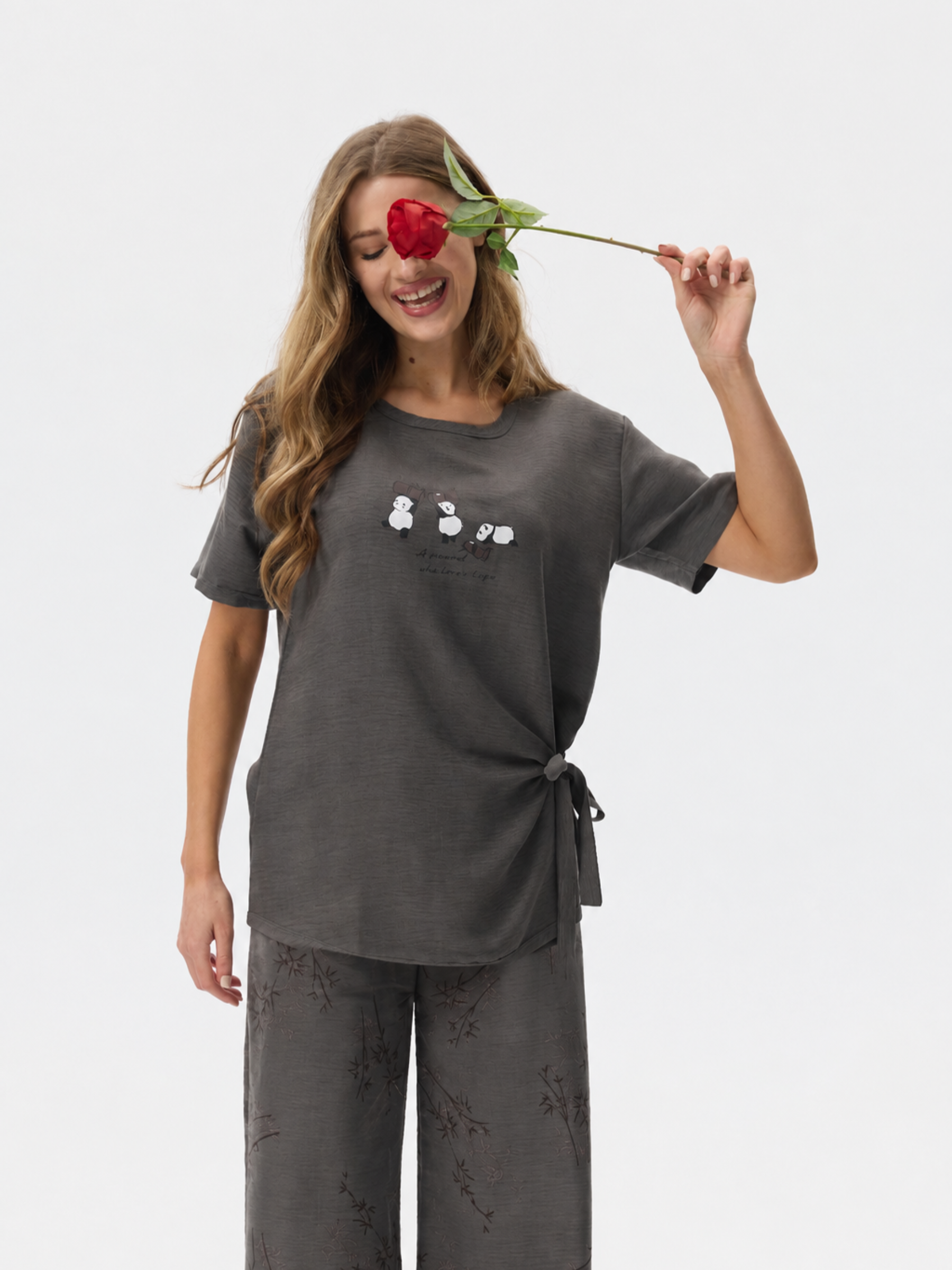 بيجامة نسائية - قطعتين (M-2XL)