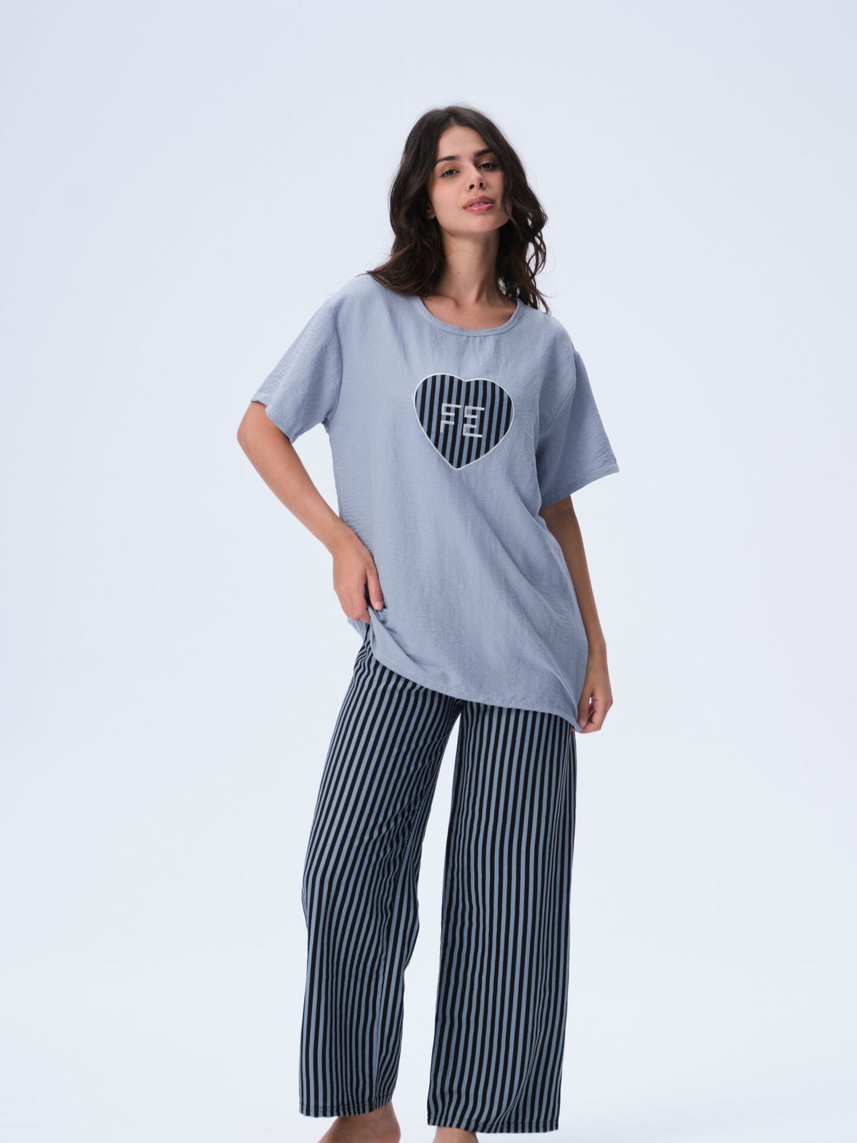 بيجامة نسائية - قطعتين (M-2XL)
