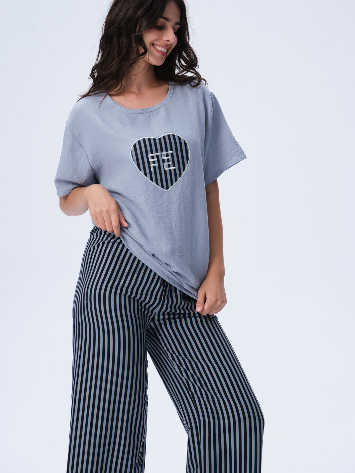 بيجامة نسائية - قطعتين (3XL-6XL)