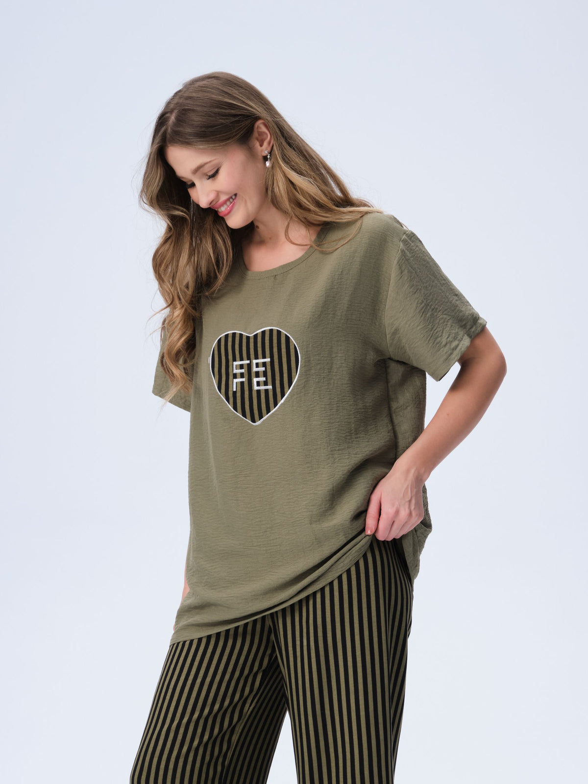 بيجامة نسائية - قطعتين (3XL-6XL)