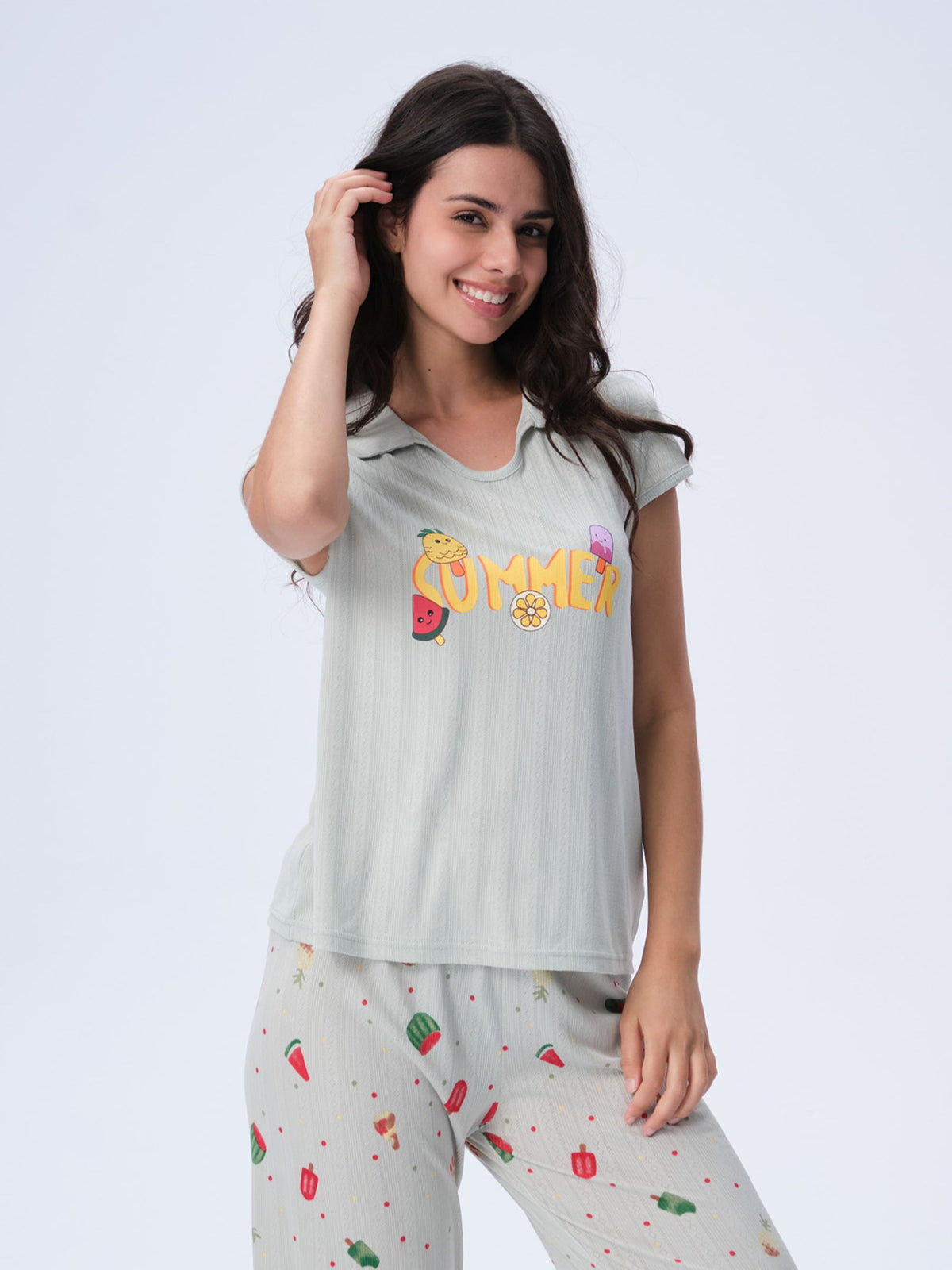 بيجامة نسائية - قطعتين (3XL-6XL)