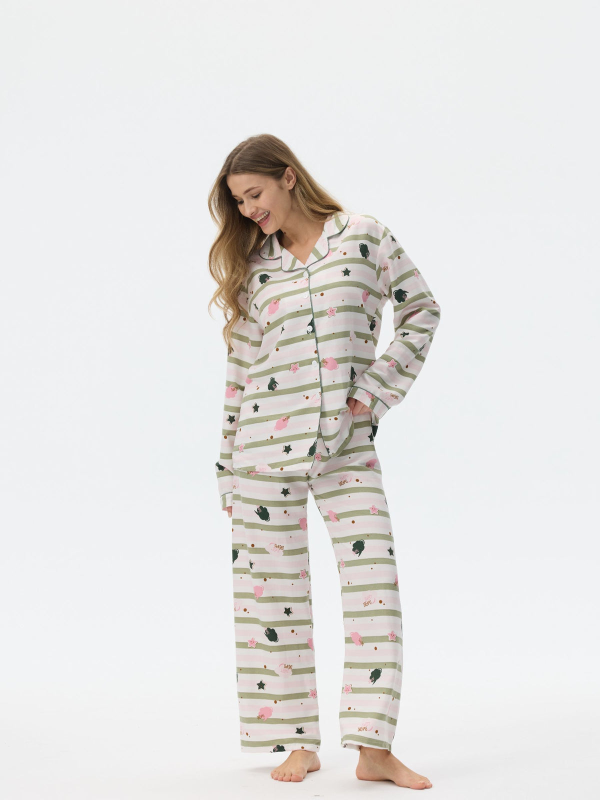 بيجامة نسائية - قطعتين (3XL-6XL)