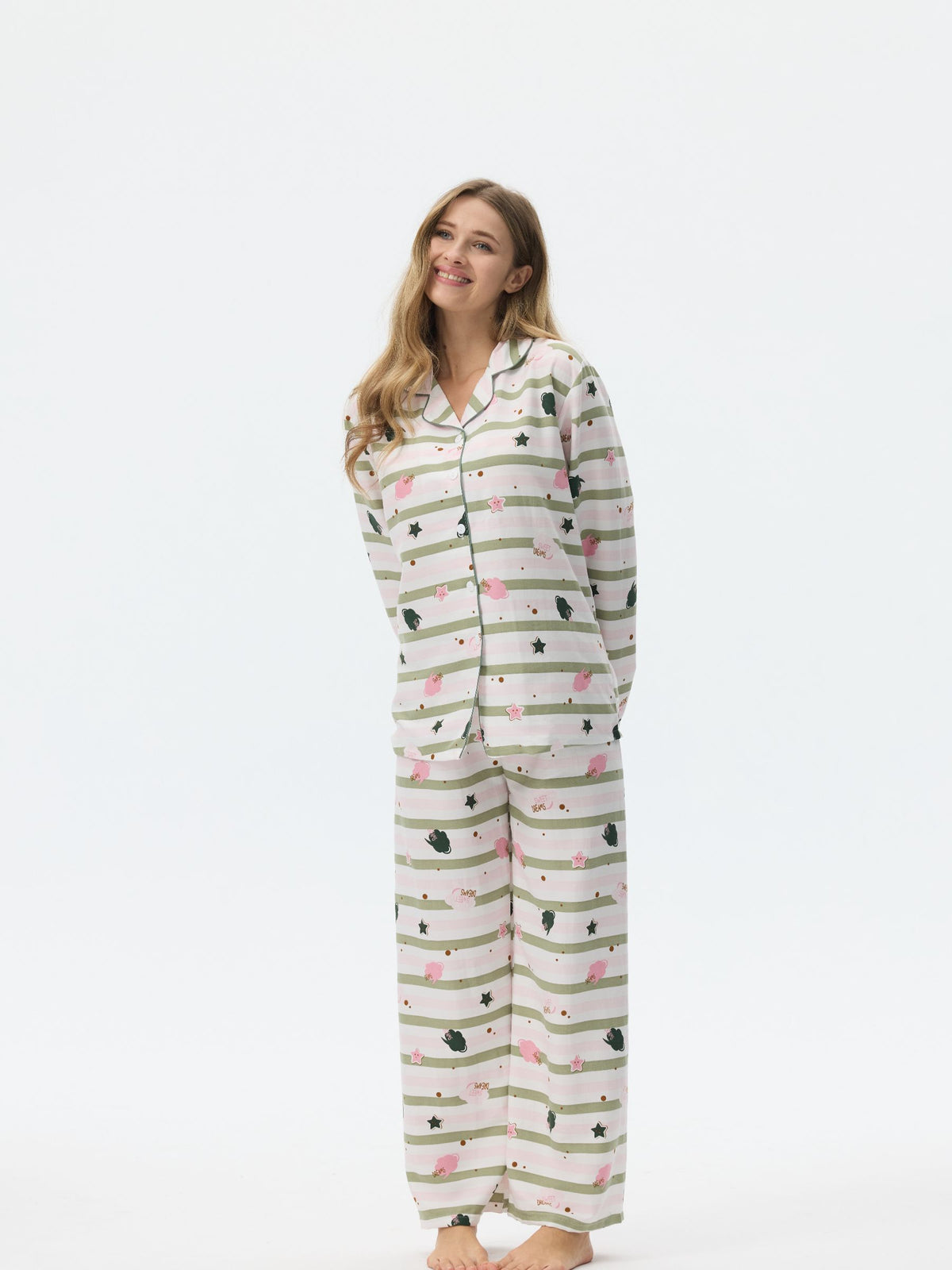 بيجامة نسائية - قطعتين (3XL-6XL)