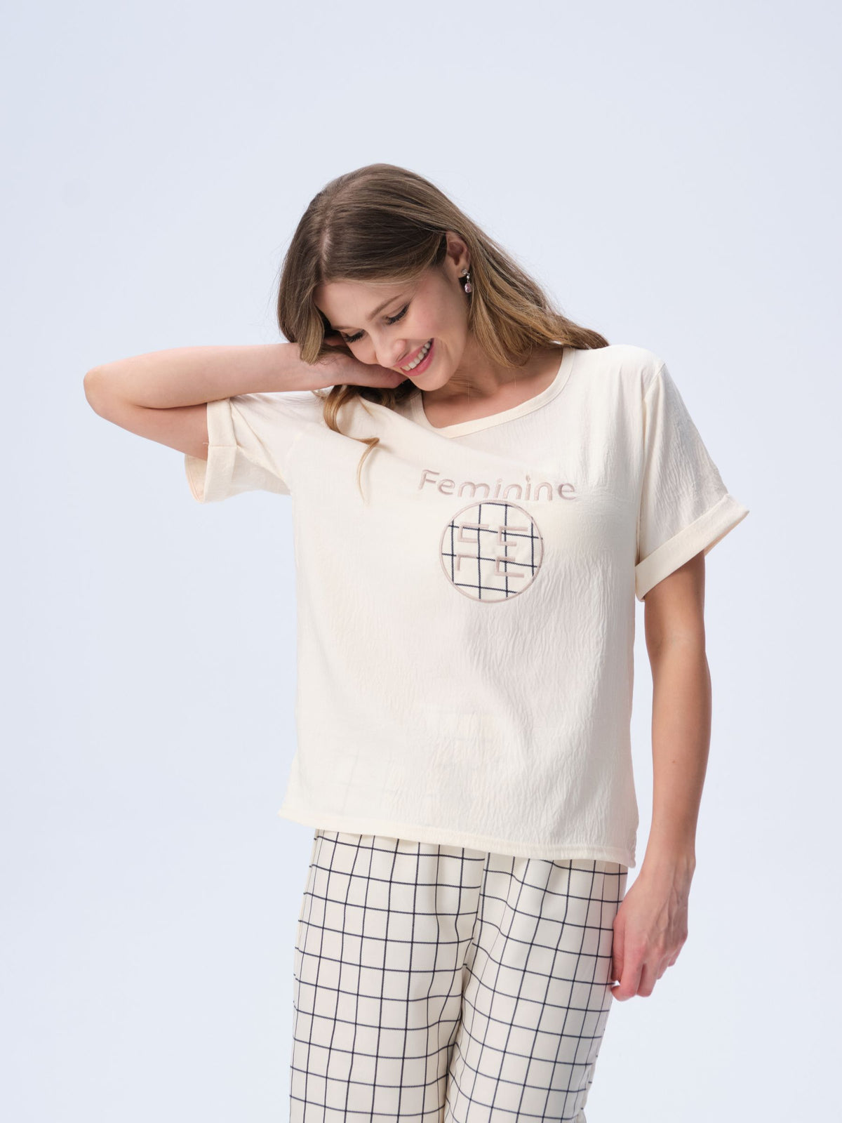 بيجامة نسائية - قطعتين (M-2XL)