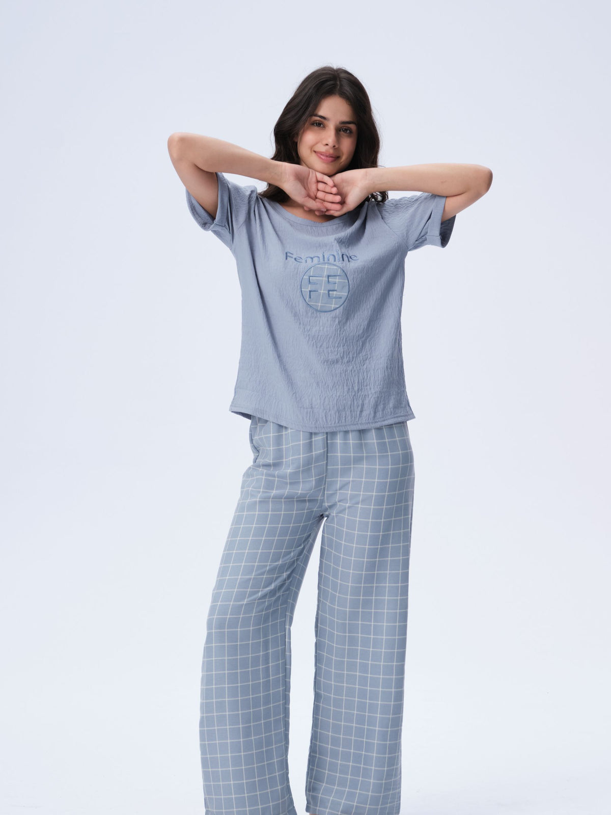بيجامة نسائية - قطعتين (M-2XL)