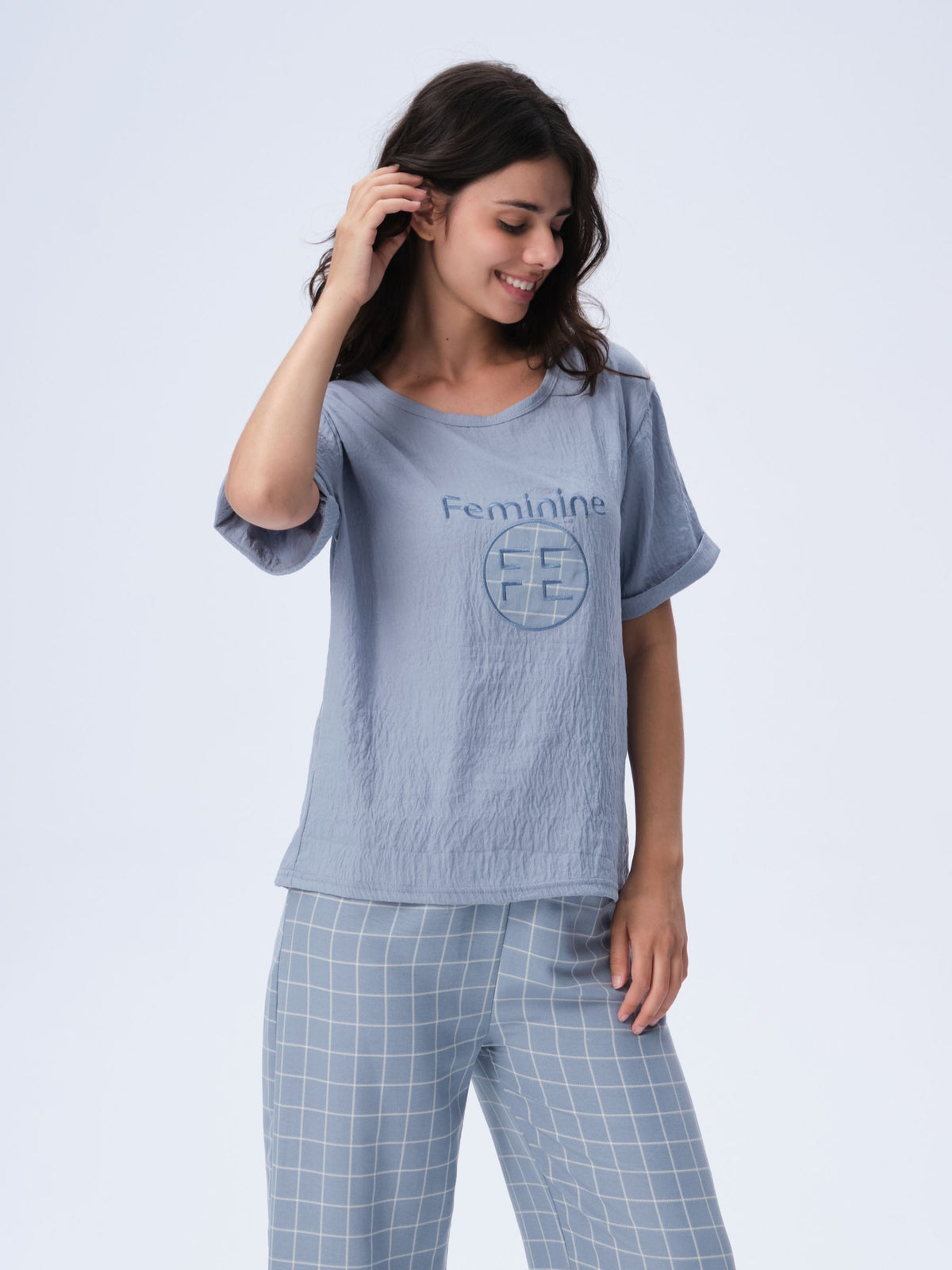 بيجامة نسائية - قطعتين (M-2XL)