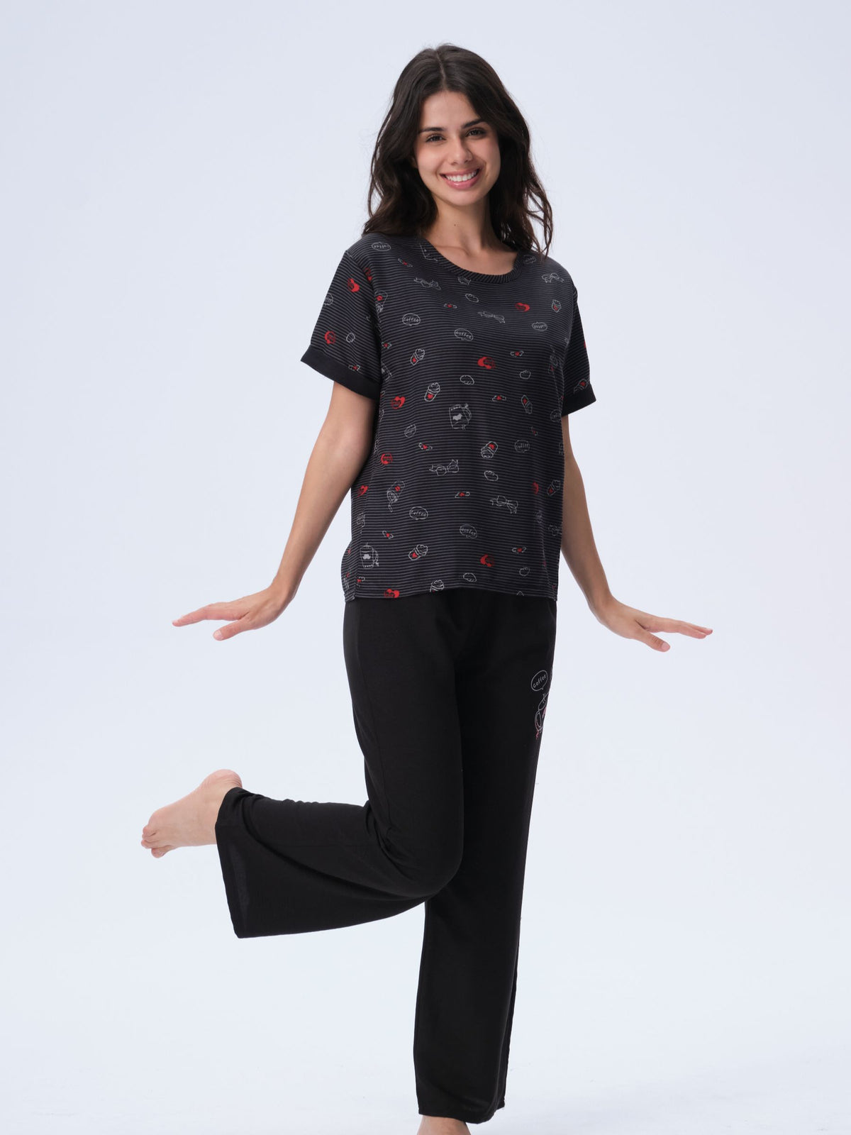 بيجامة نسائية - قطعتين (3XL-6XL)