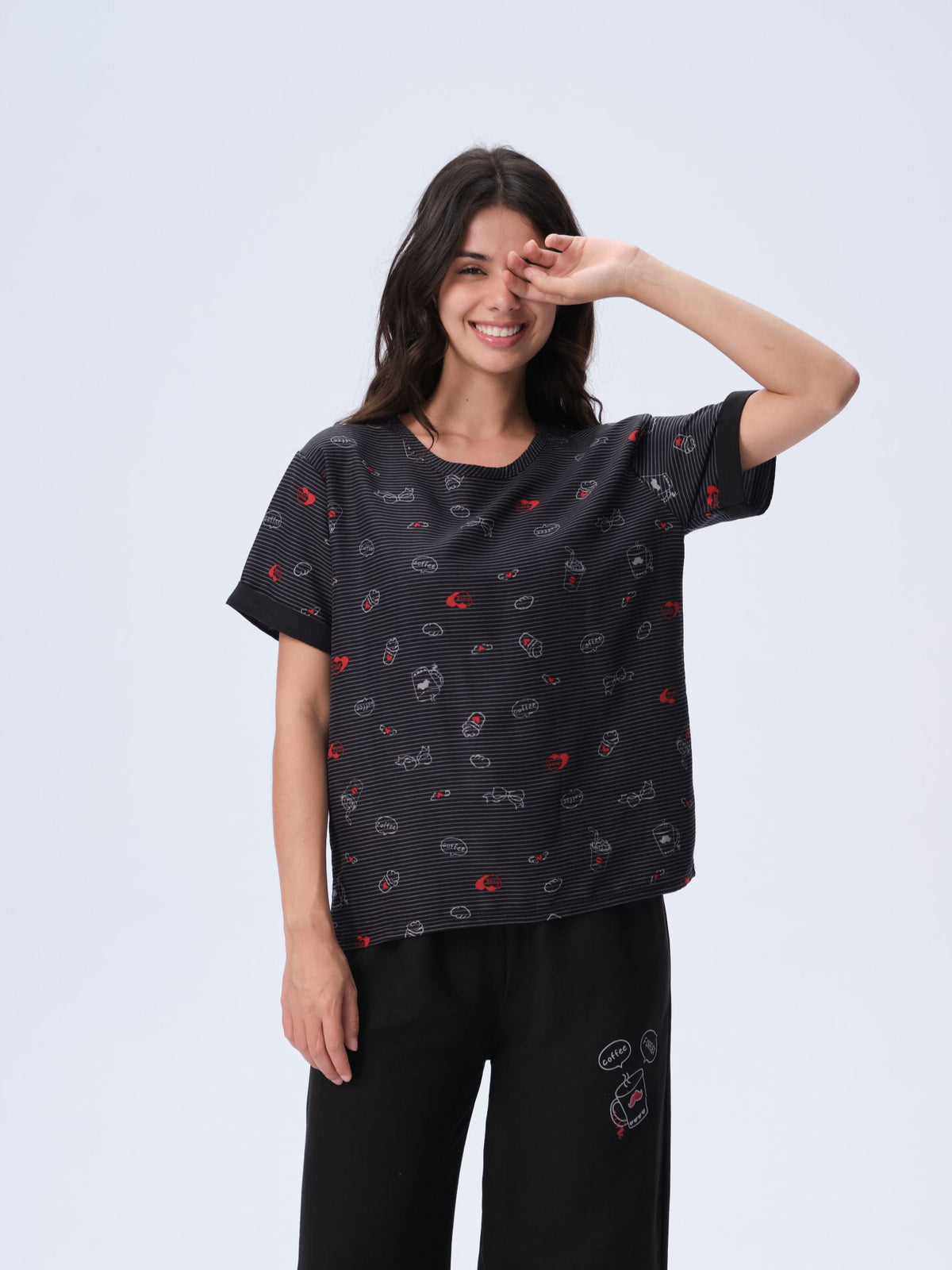 بيجامة نسائية - قطعتين (3XL-6XL)