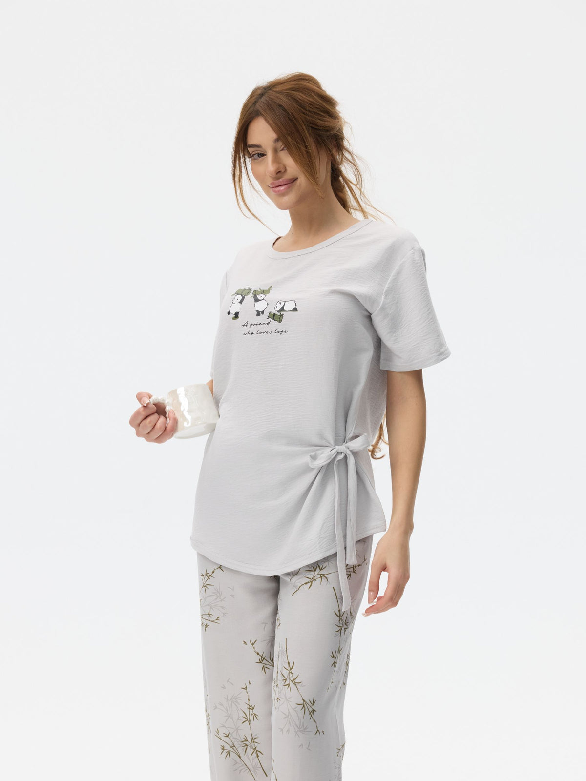 بيجامة نسائية - قطعتين (M-2XL)