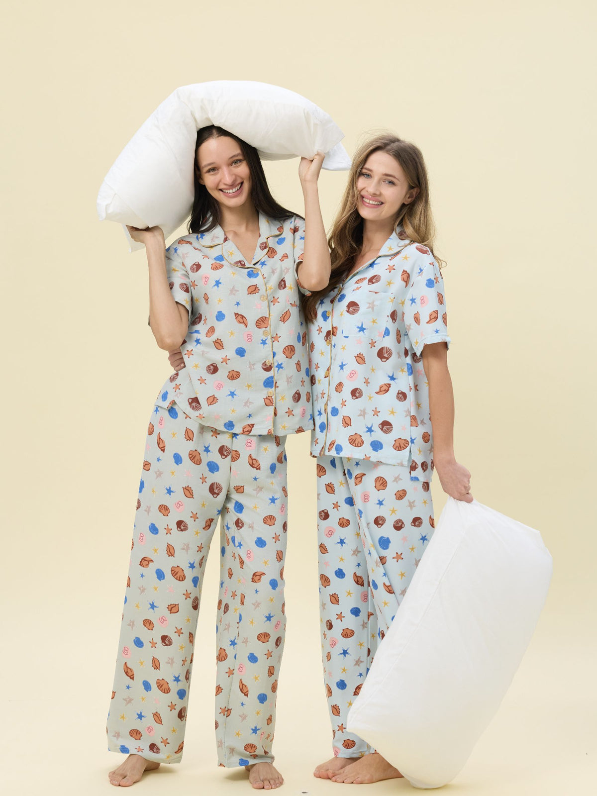 بيجامة نسائية - قطعتين (M-2XL)