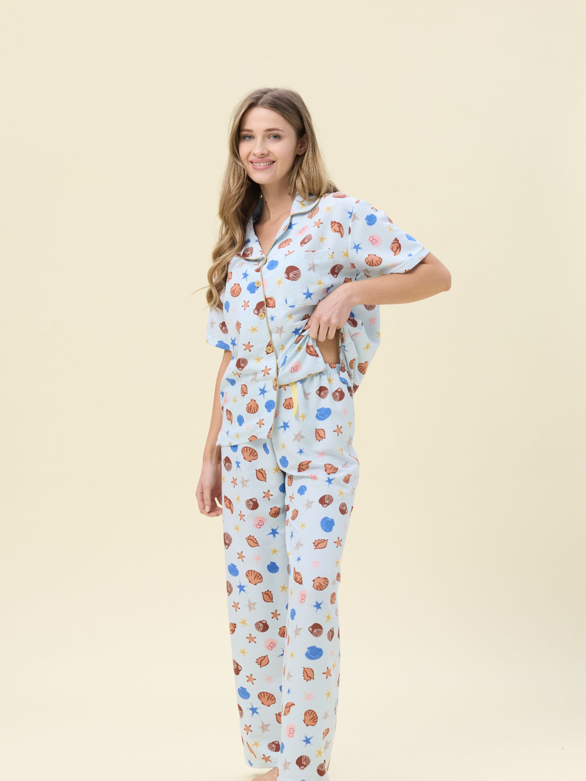 بيجامة نسائية - قطعتين (M-2XL)