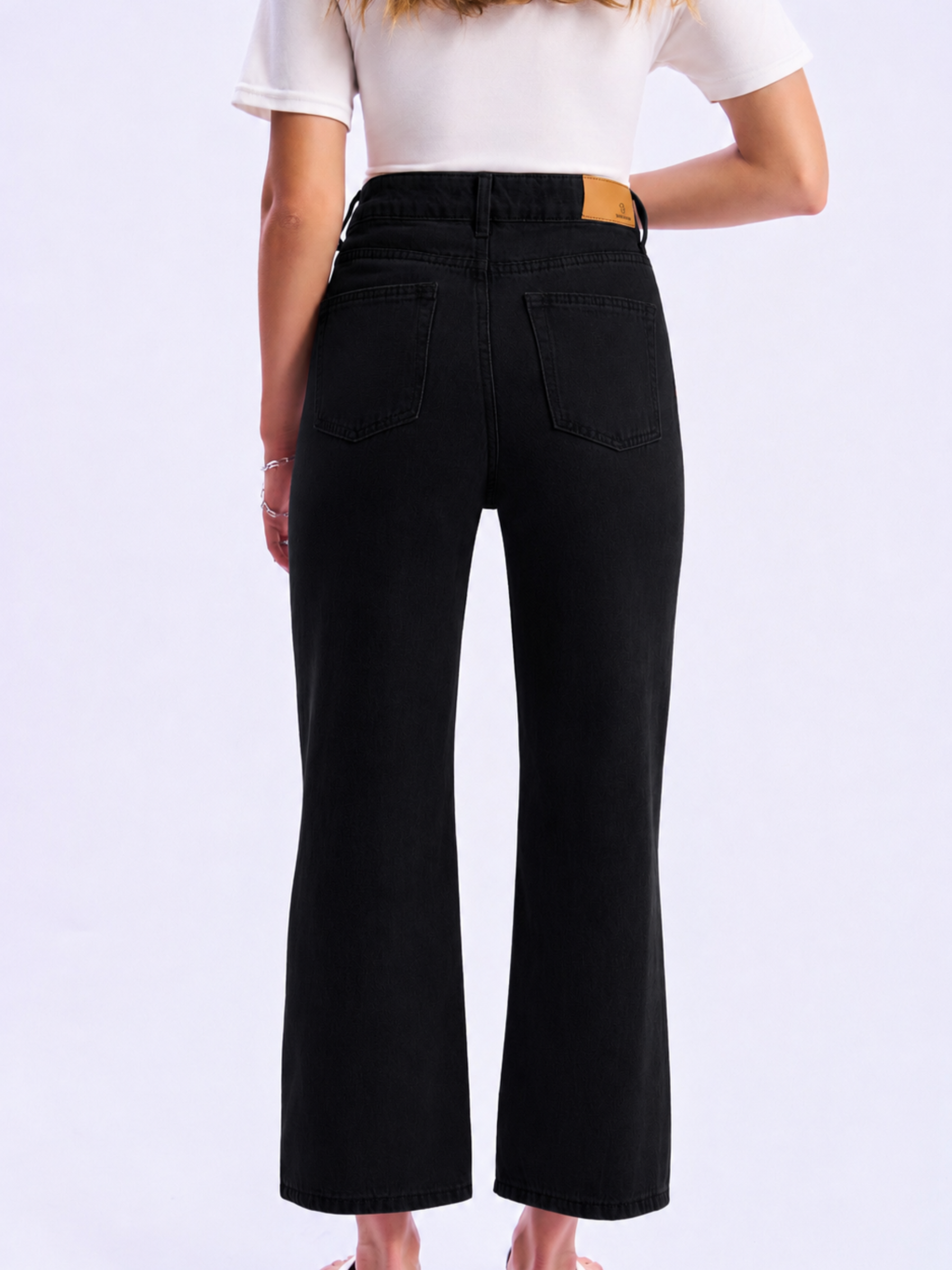 High-Waisted Wide-Leg Jeans