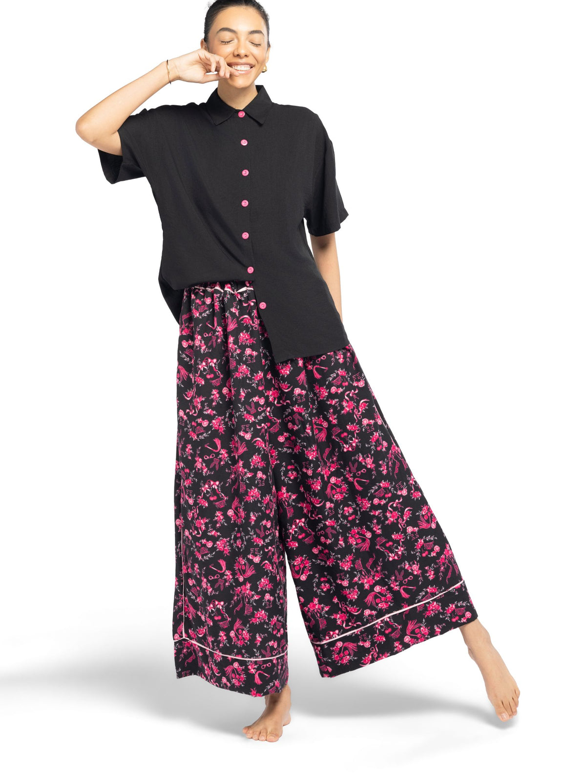 بيجامة نسائية - قطعتين (M-2XL)