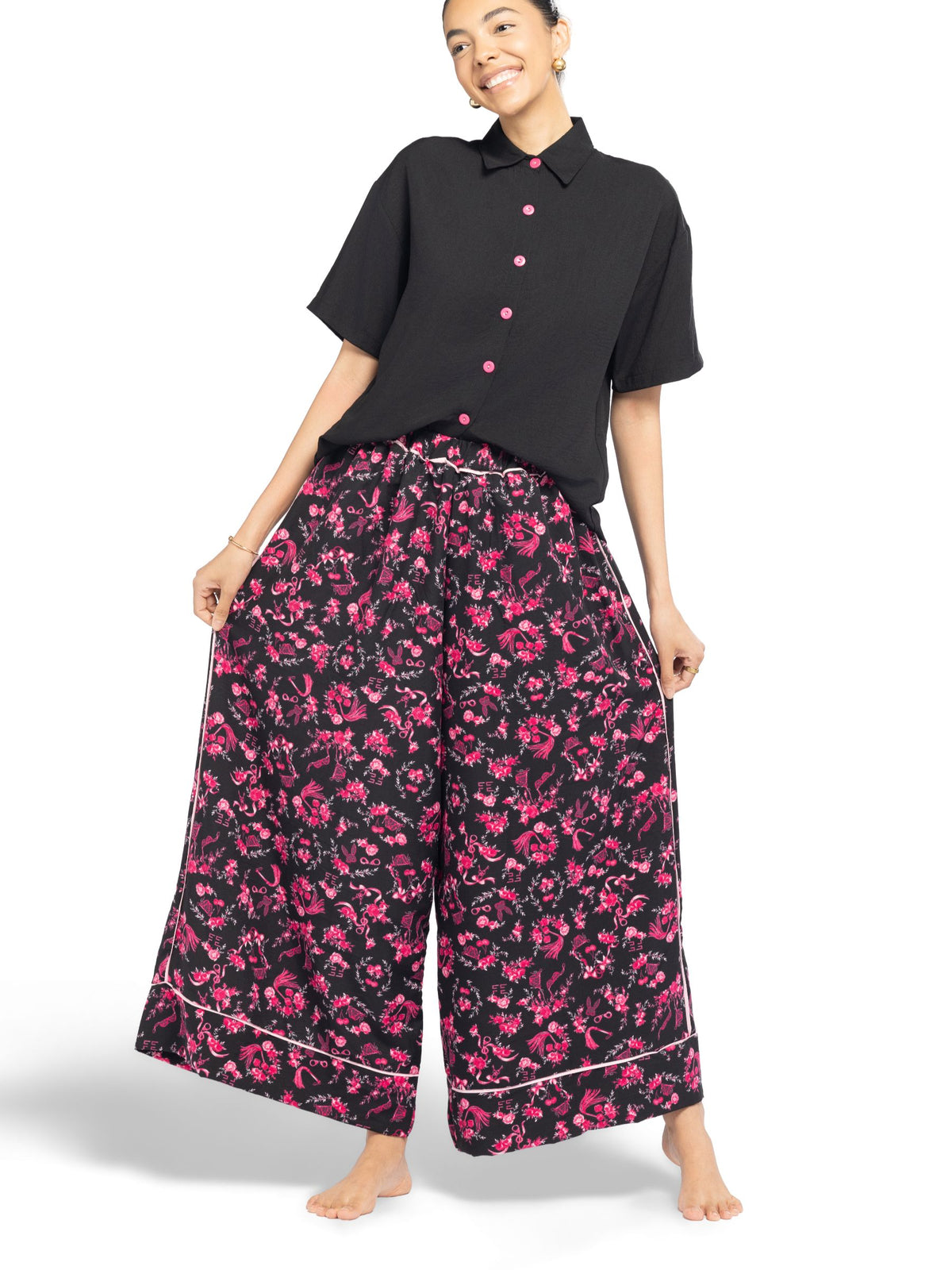 بيجامة نسائية - قطعتين (M-2XL)