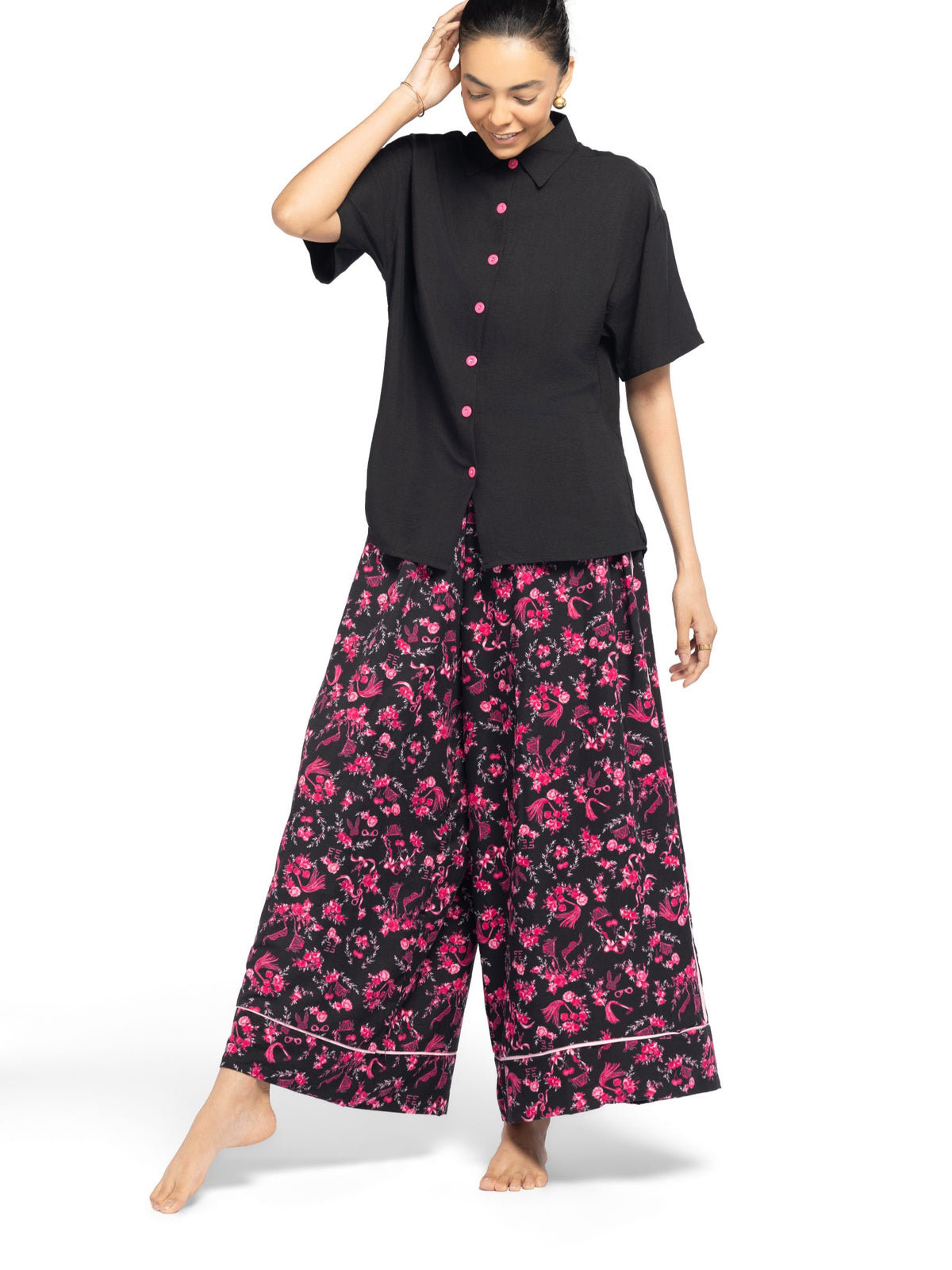 بيجامة نسائية - قطعتين (M-2XL)