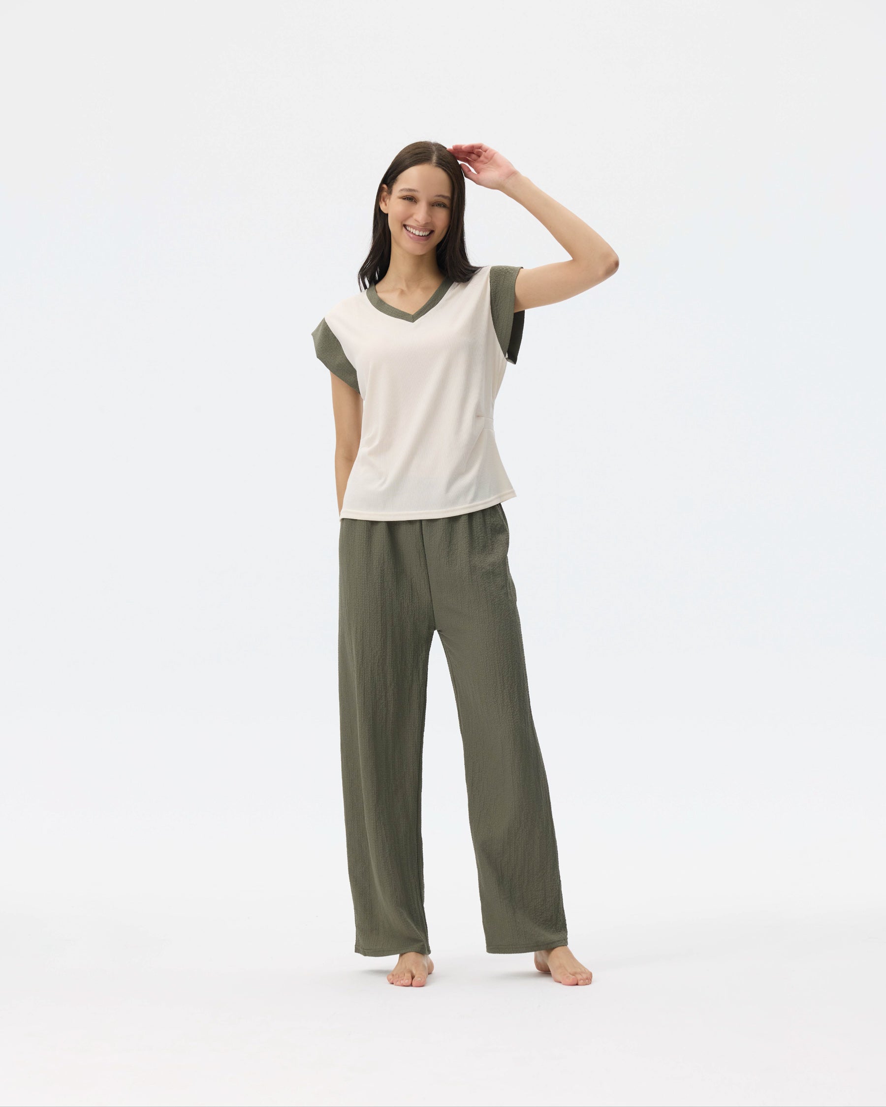 بيجامة نسائية - قطعتين (M-2XL)