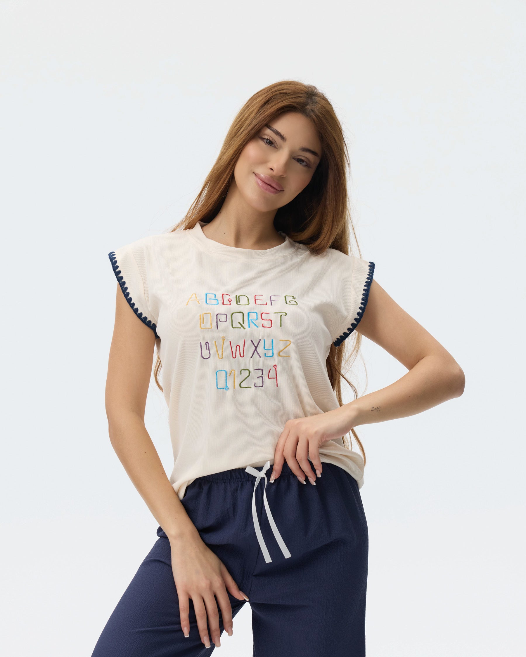بيجامة نسائية - قطعتين (M-2XL)
