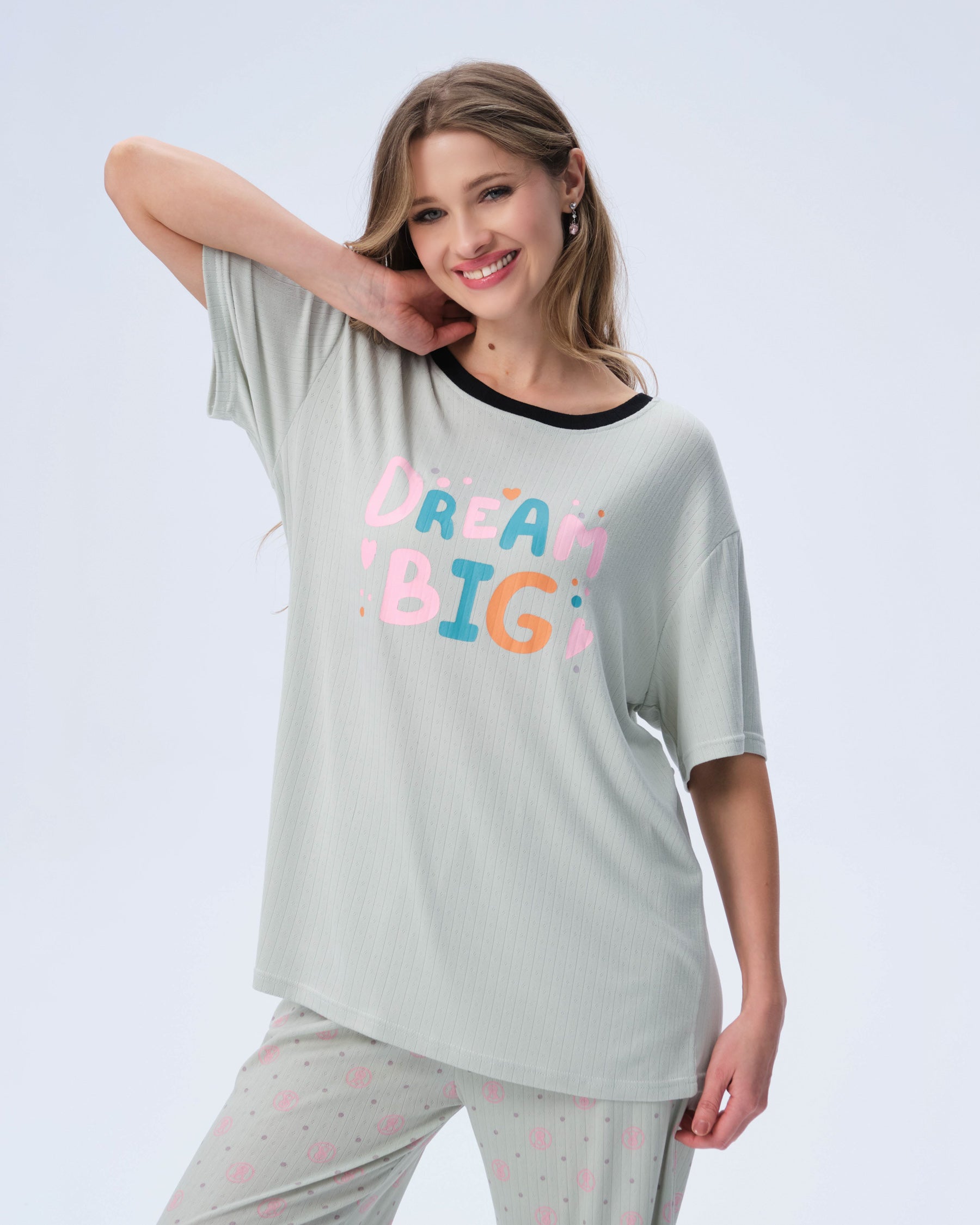 بيجامة نسائية - قطعتين (3XL-6XL)