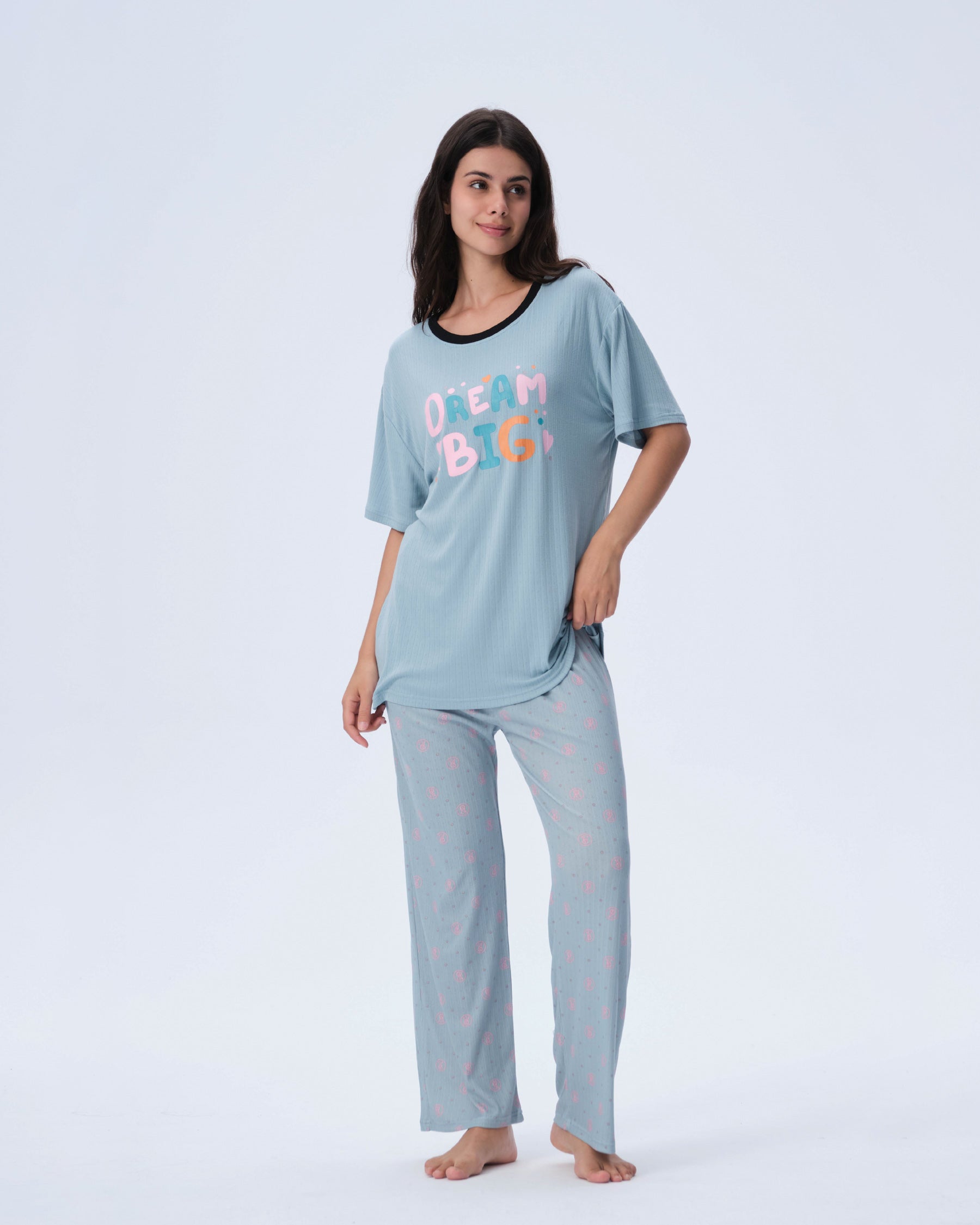 بيجامة نسائية - قطعتين (3XL-6XL)