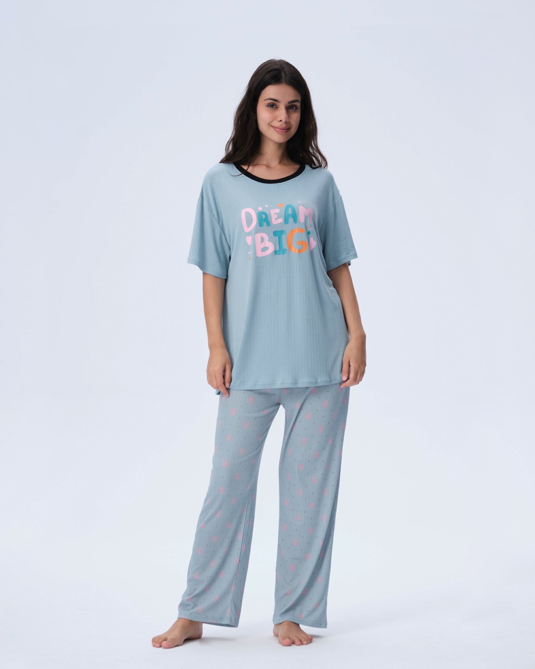 بيجامة نسائية - قطعتين (M-2XL)