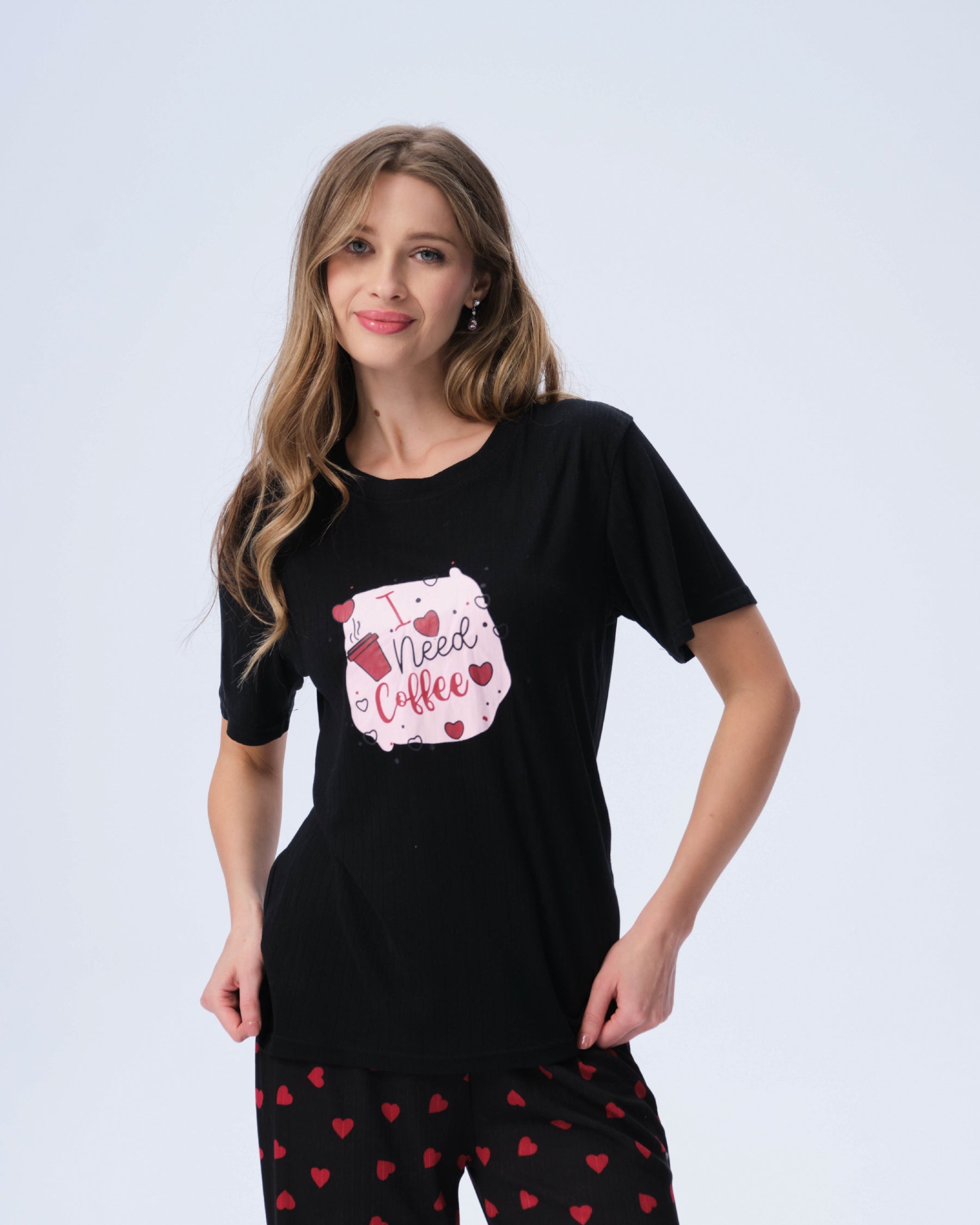 بيجامة نسائية - قطعتين (M-2XL)