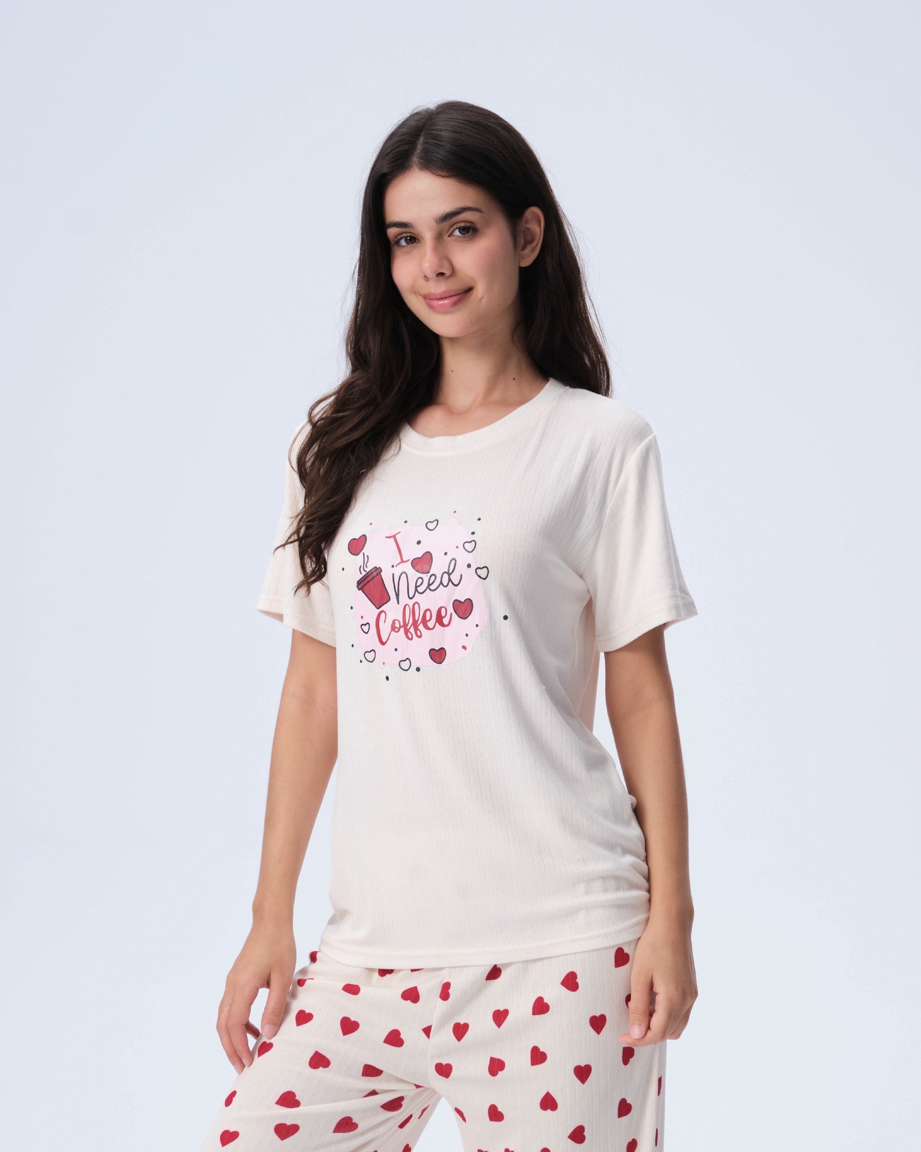 بيجامة نسائية - قطعتين (M-2XL)