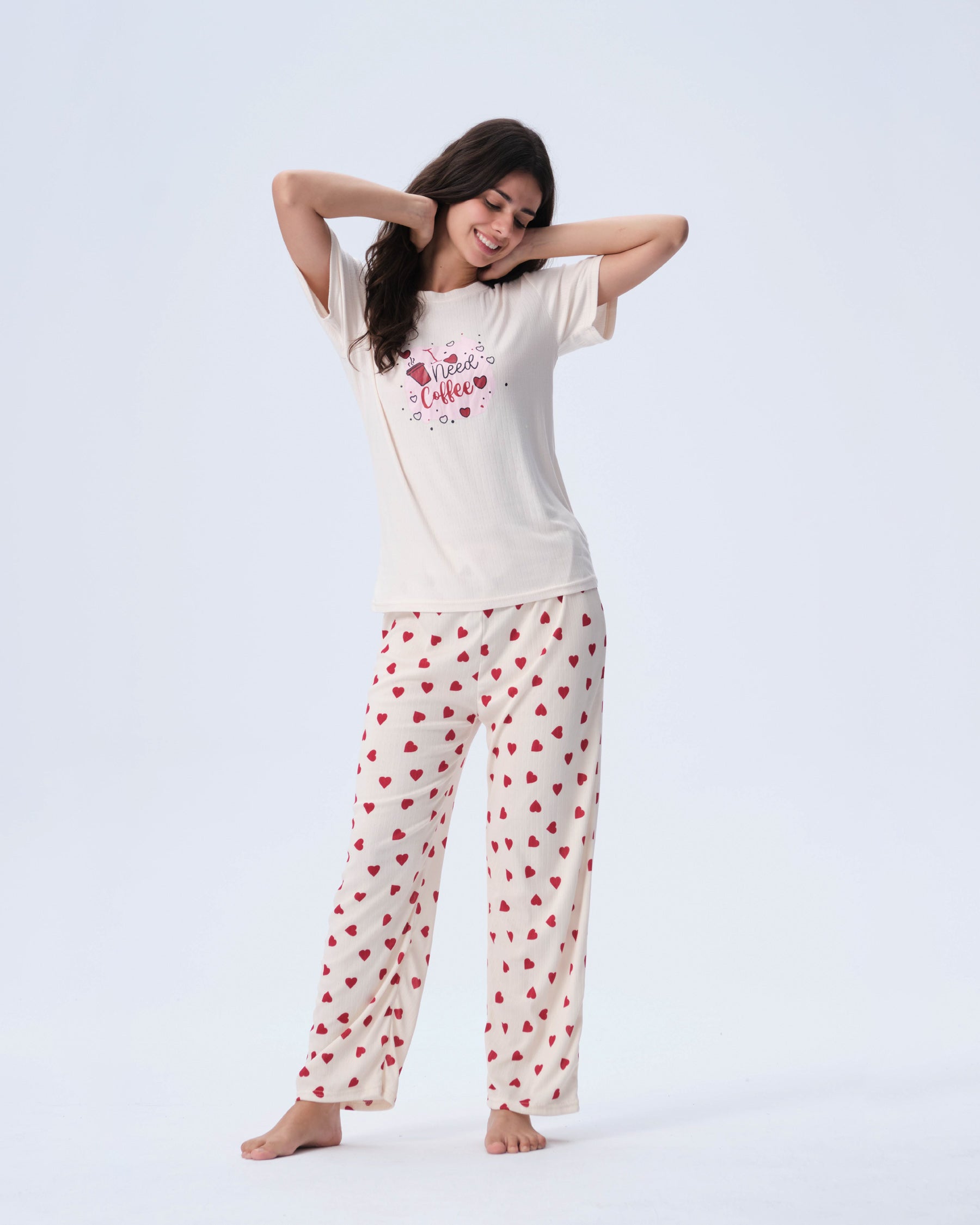 بيجامة نسائية - قطعتين (M-2XL)