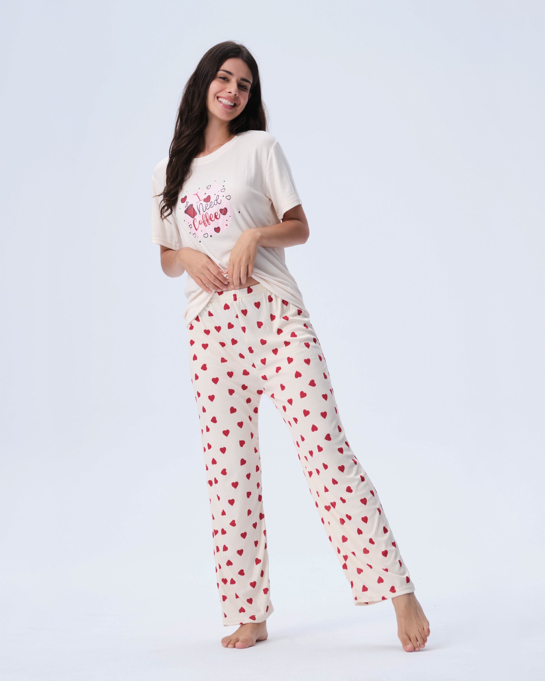 بيجامة نسائية - قطعتين (M-2XL)