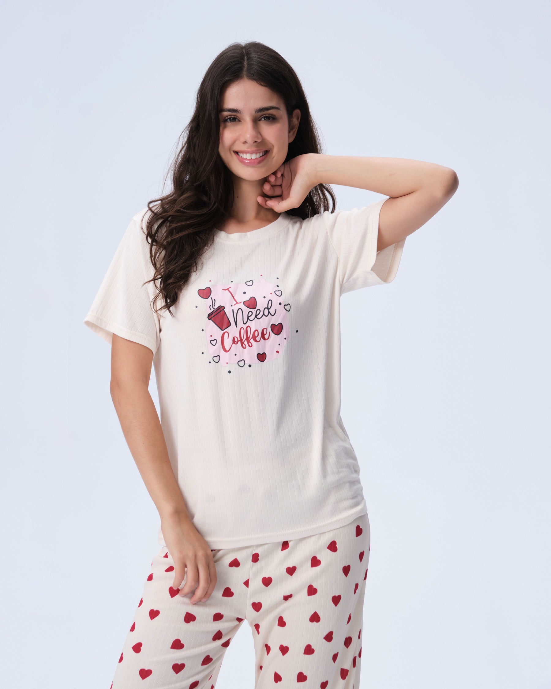 بيجامة نسائية - قطعتين (M-2XL)