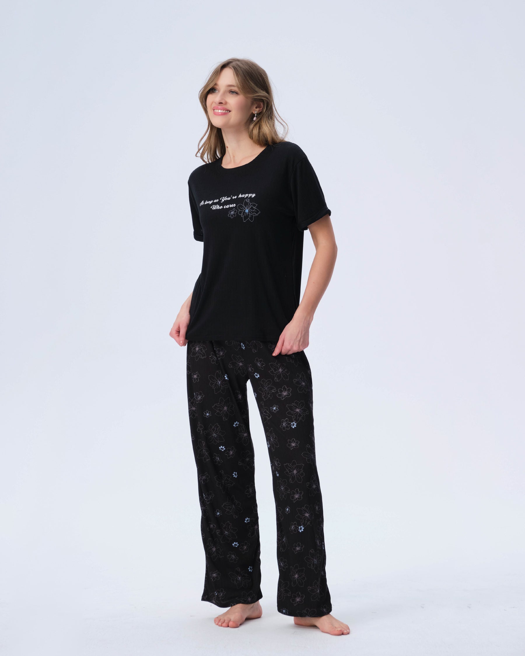 بيجامة نسائية - قطعتين (M-2XL)