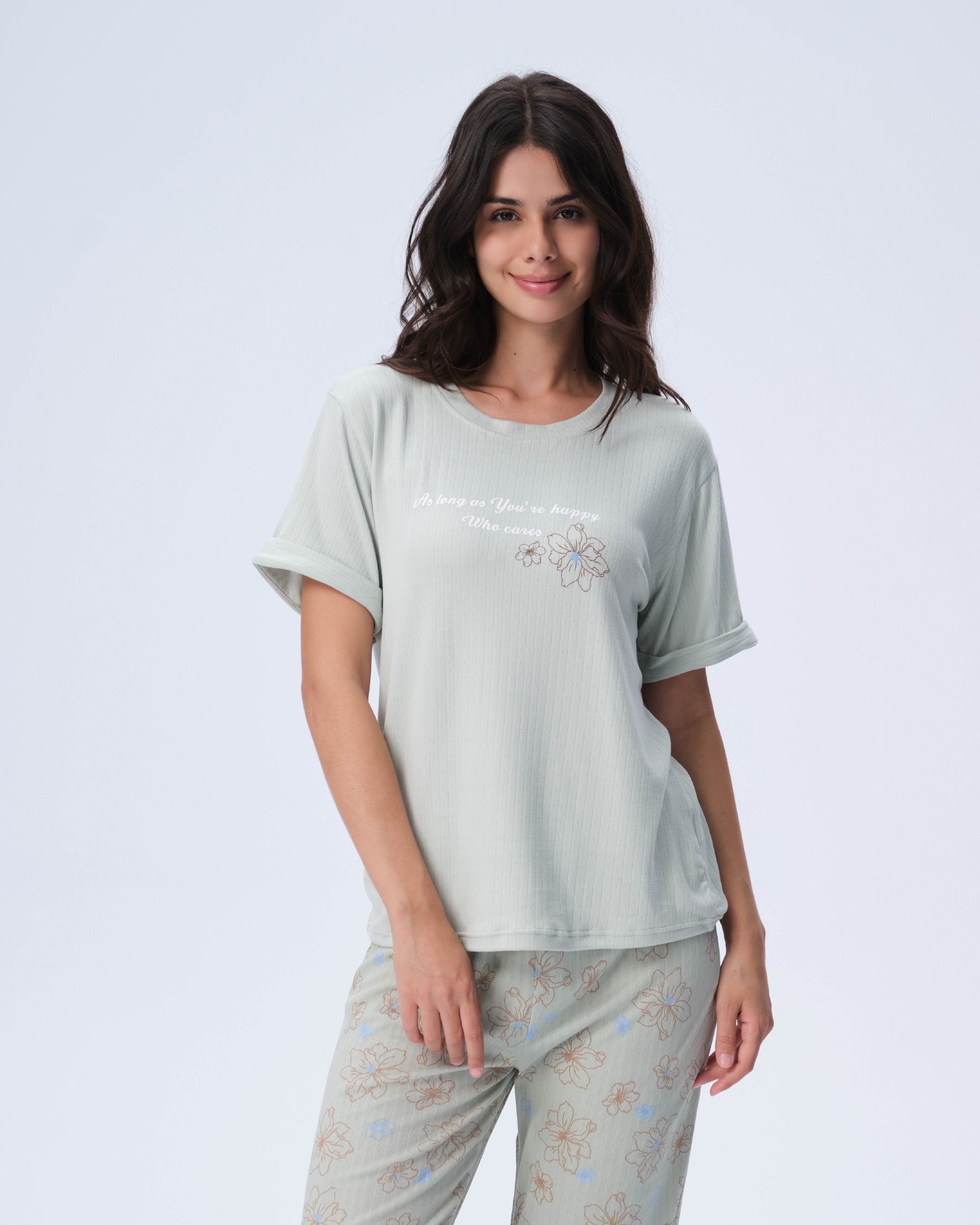 بيجامة نسائية - قطعتين (M-2XL)