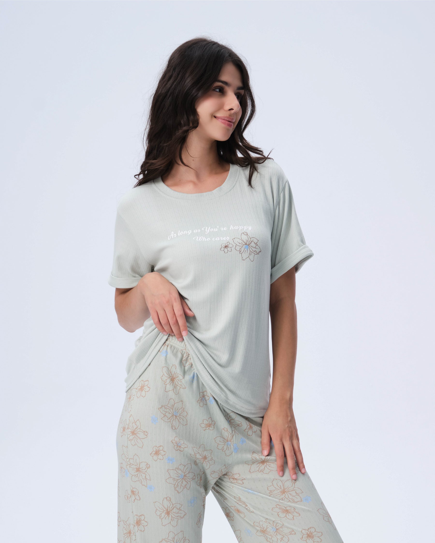 بيجامة نسائية - قطعتين (M-2XL)