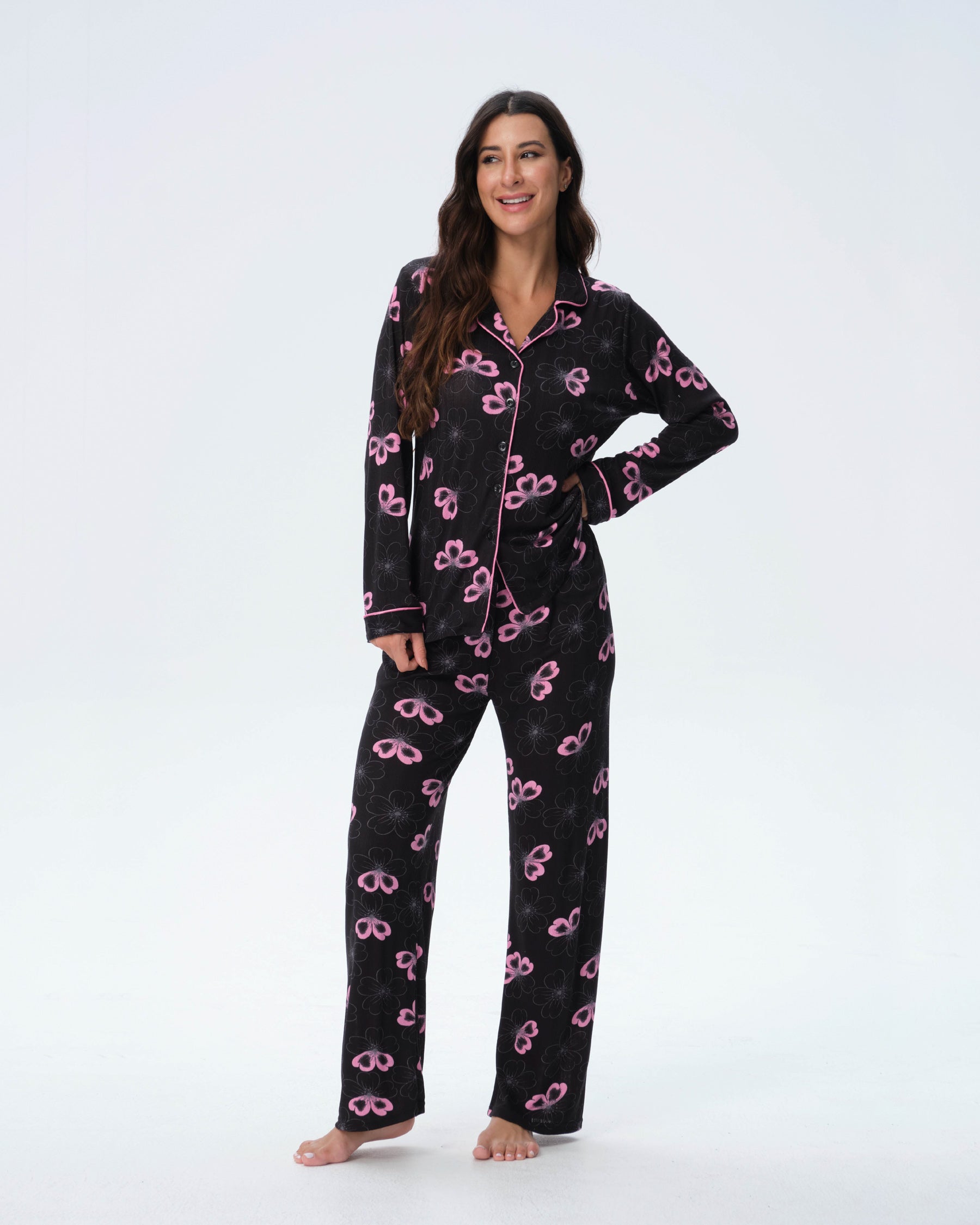 بيجامة نسائية - قطعتين (M-2XL)