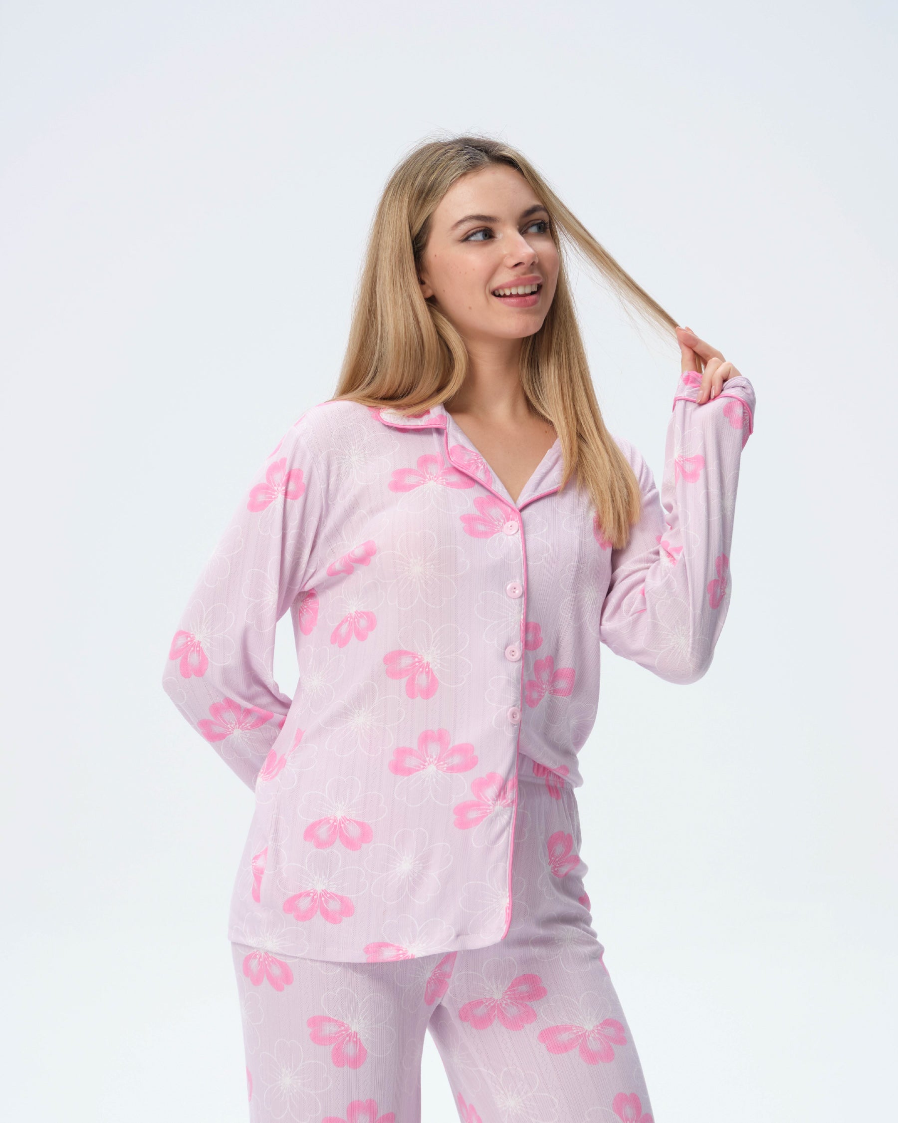 بيجامة نسائية - قطعتين (M-2XL)