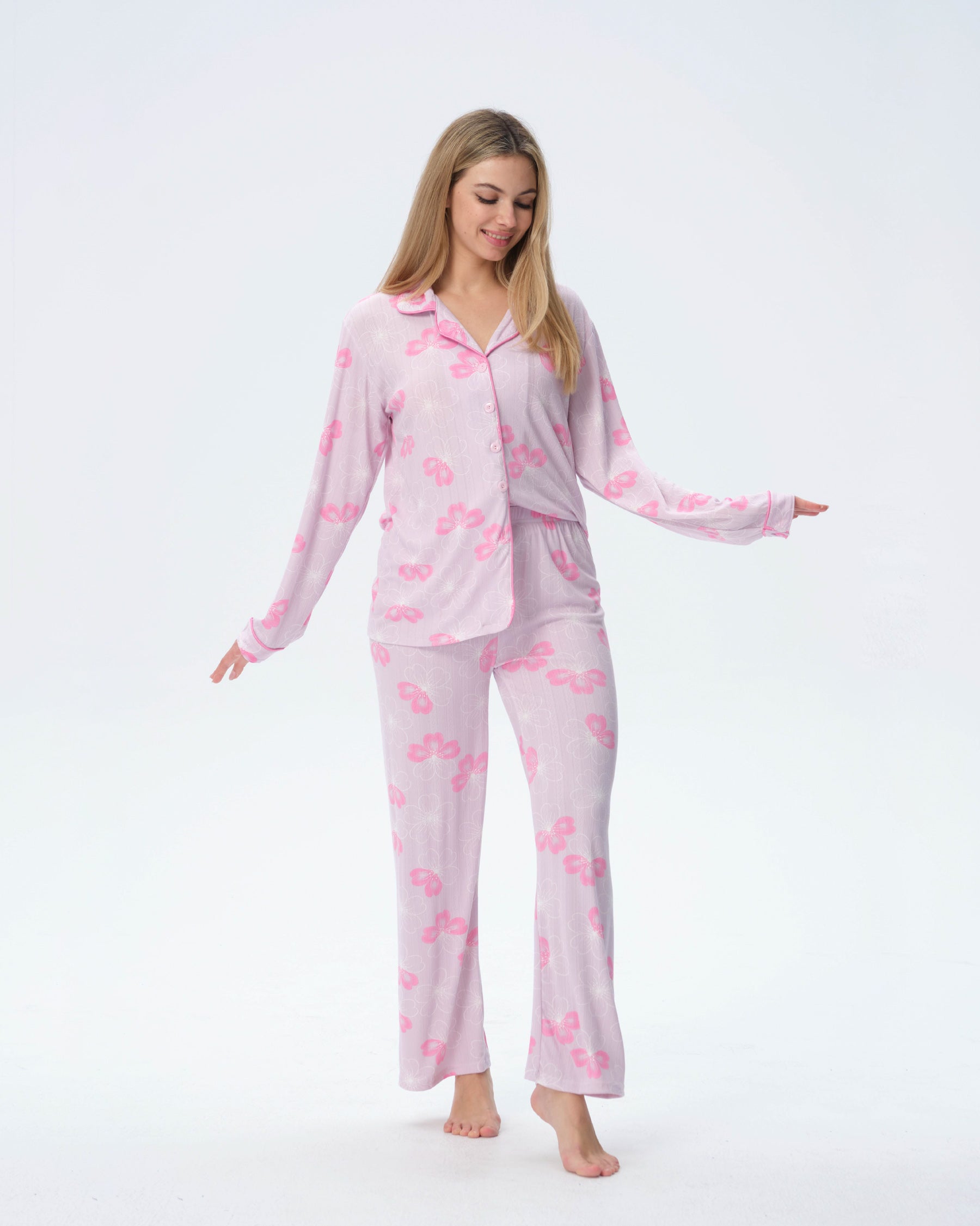 بيجامة نسائية - قطعتين (M-2XL)