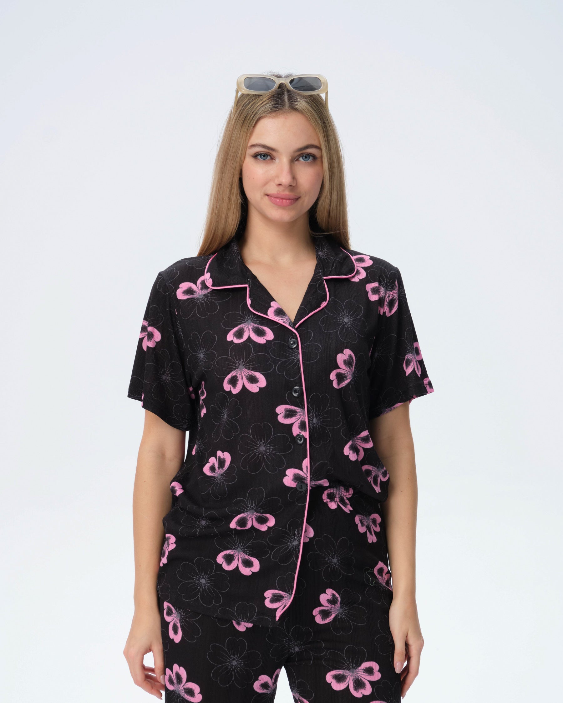بيجامة نسائية - قطعتين (M-2XL)
