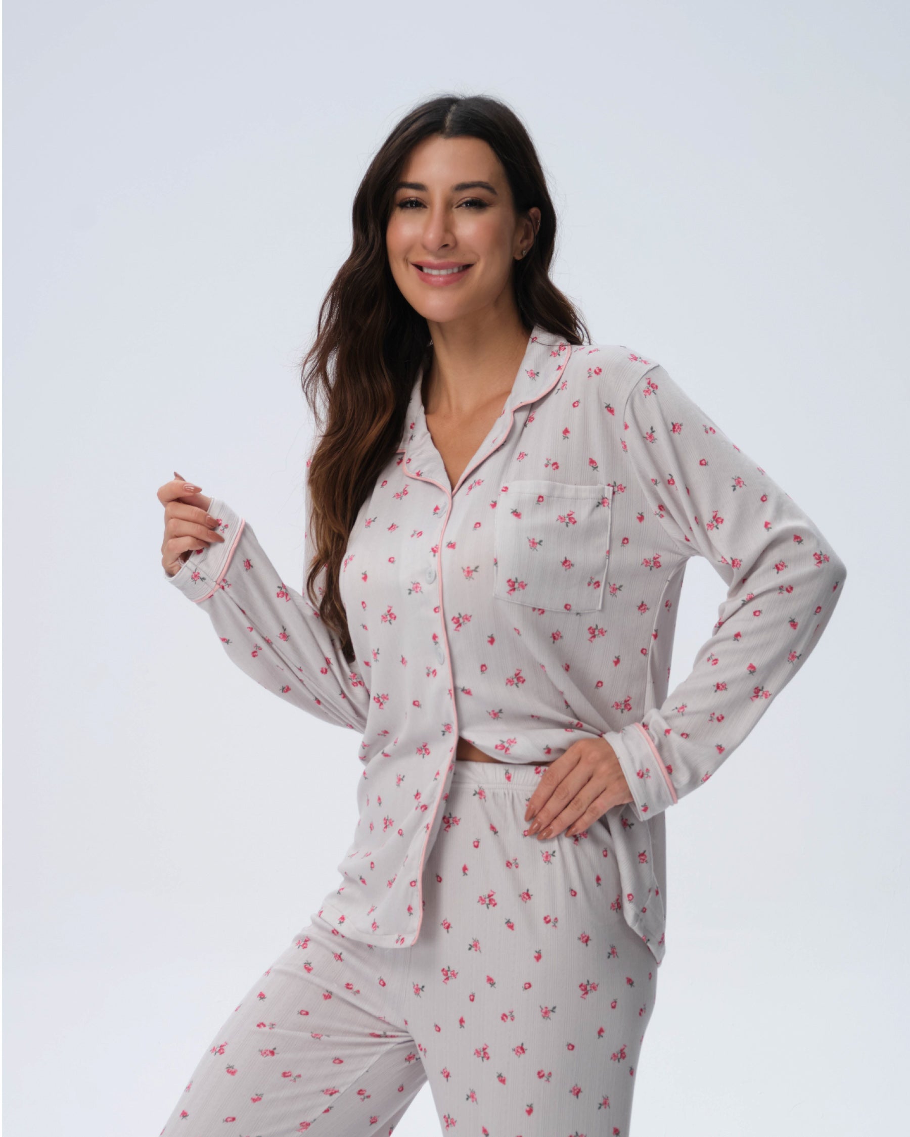 بيجامة نسائية - قطعتين (M-2XL)