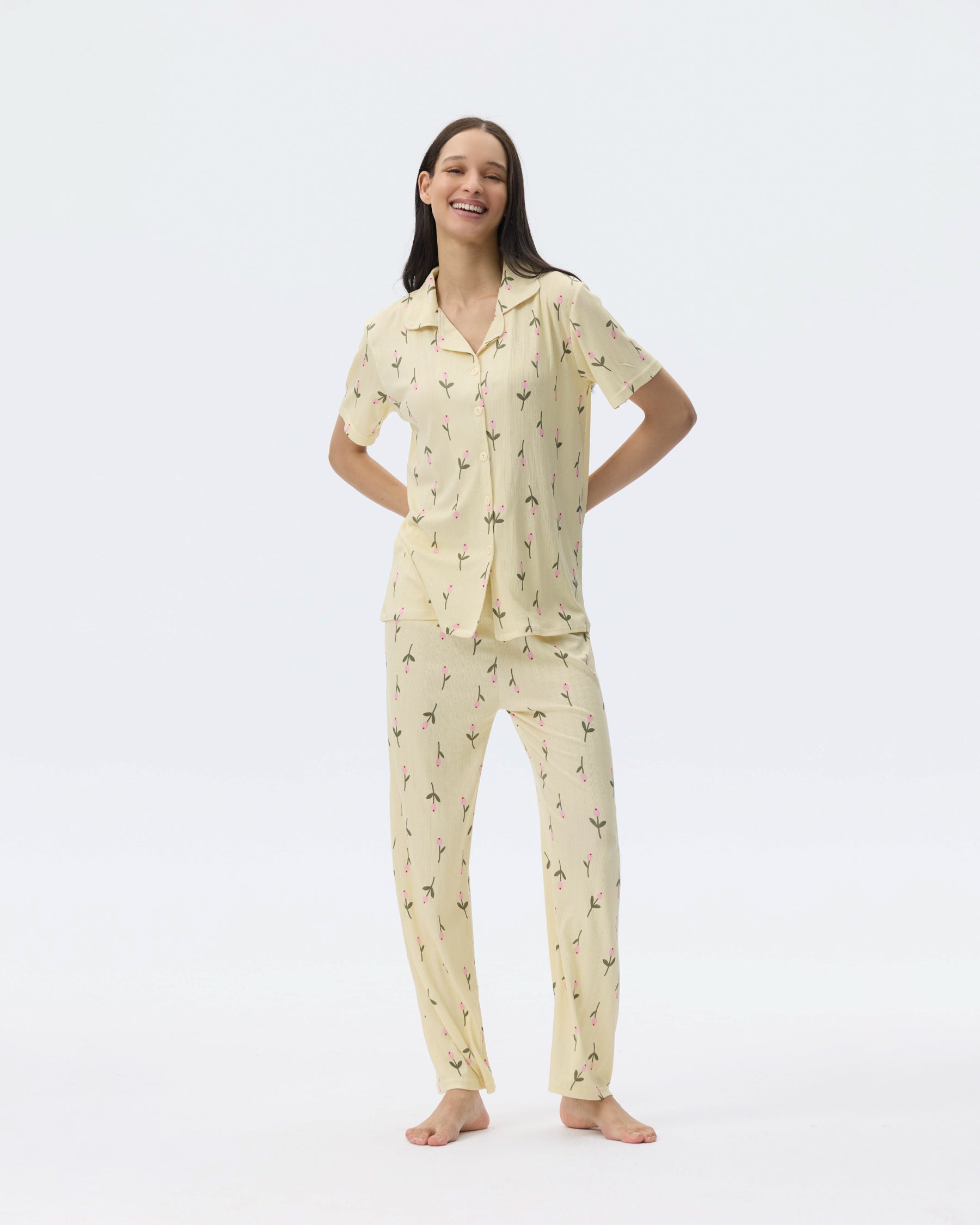 بيجامة نسائية - قطعتين (M-2XL)
