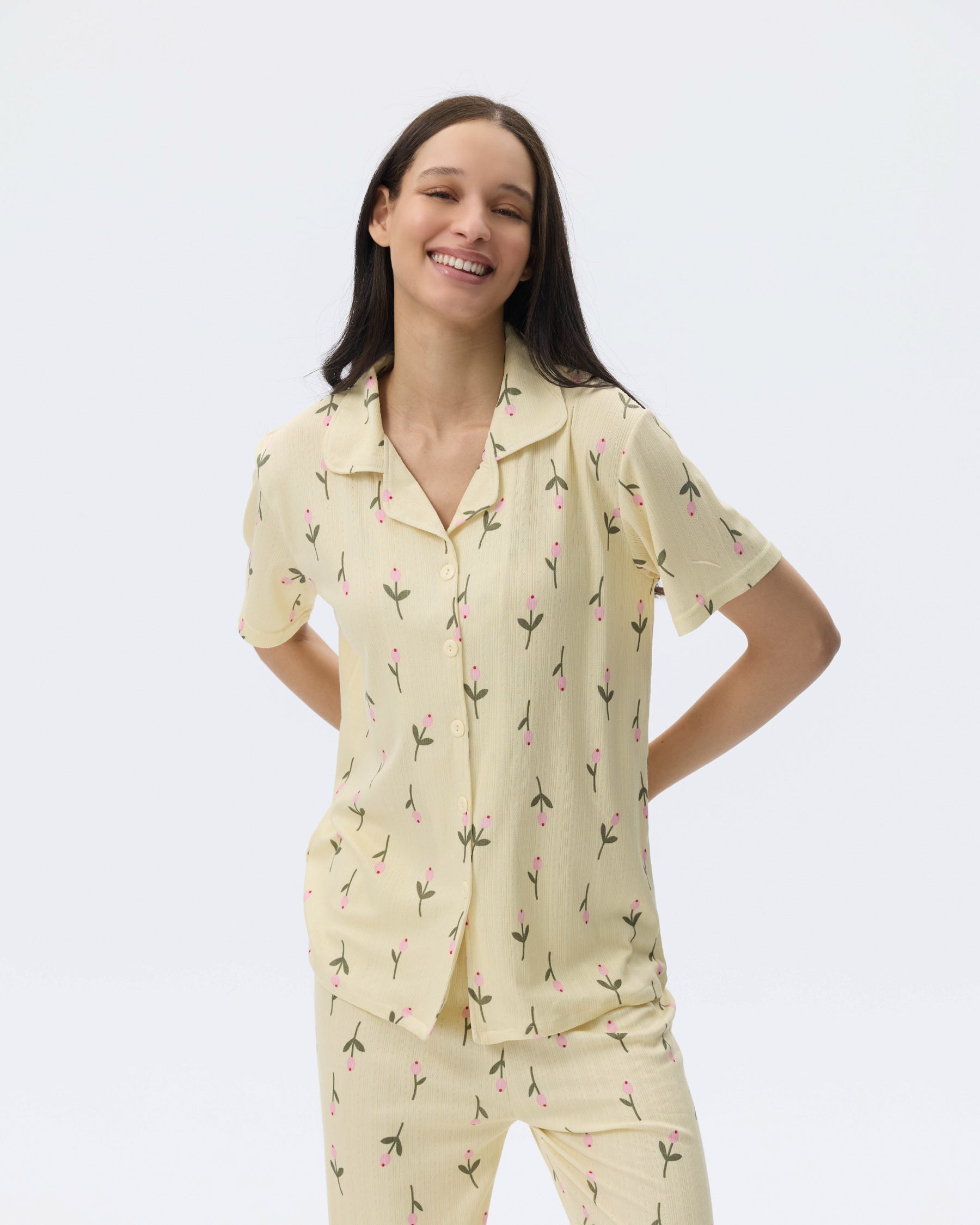 بيجامة نسائية - قطعتين (M-2XL)