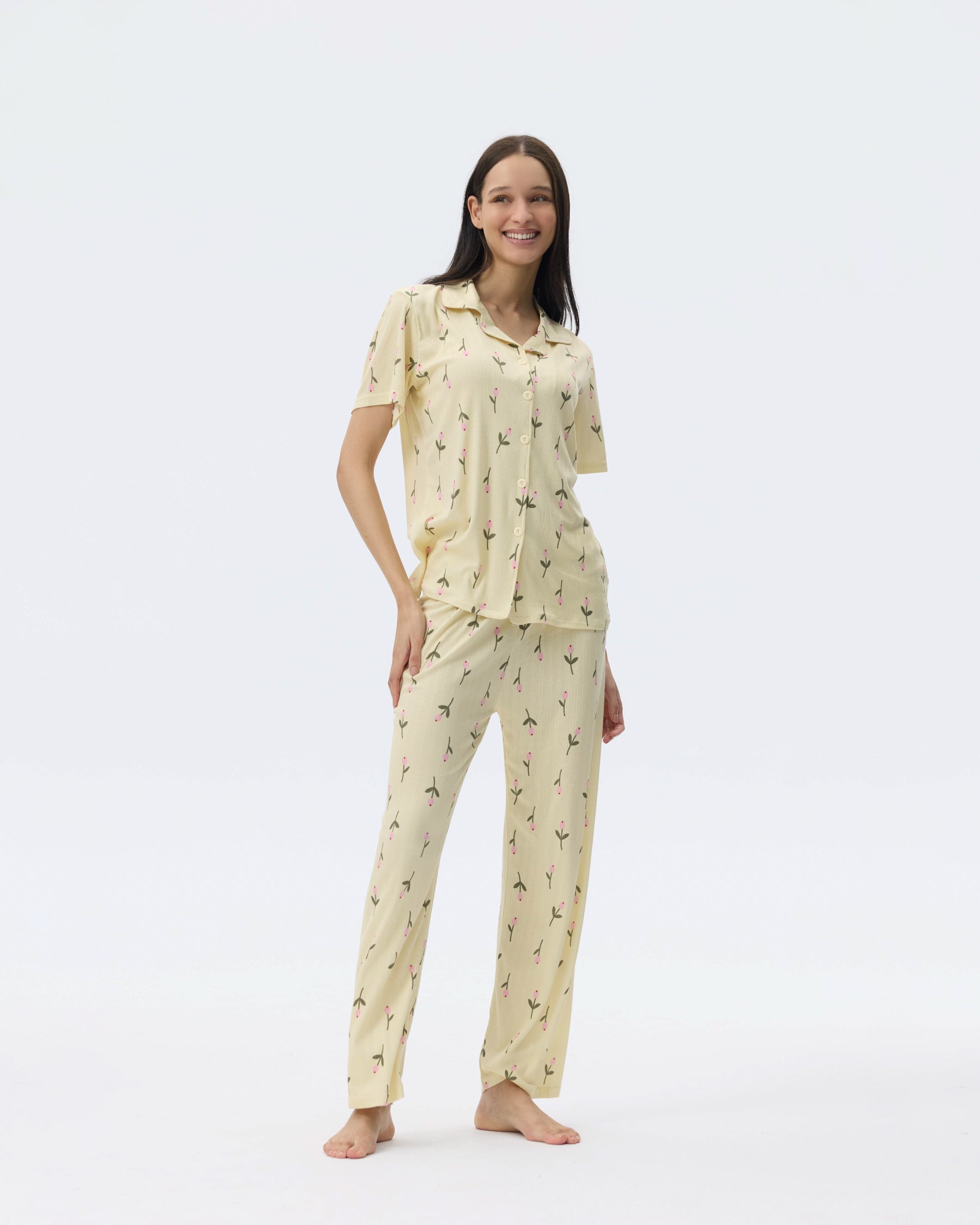 بيجامة نسائية - قطعتين (M-2XL)