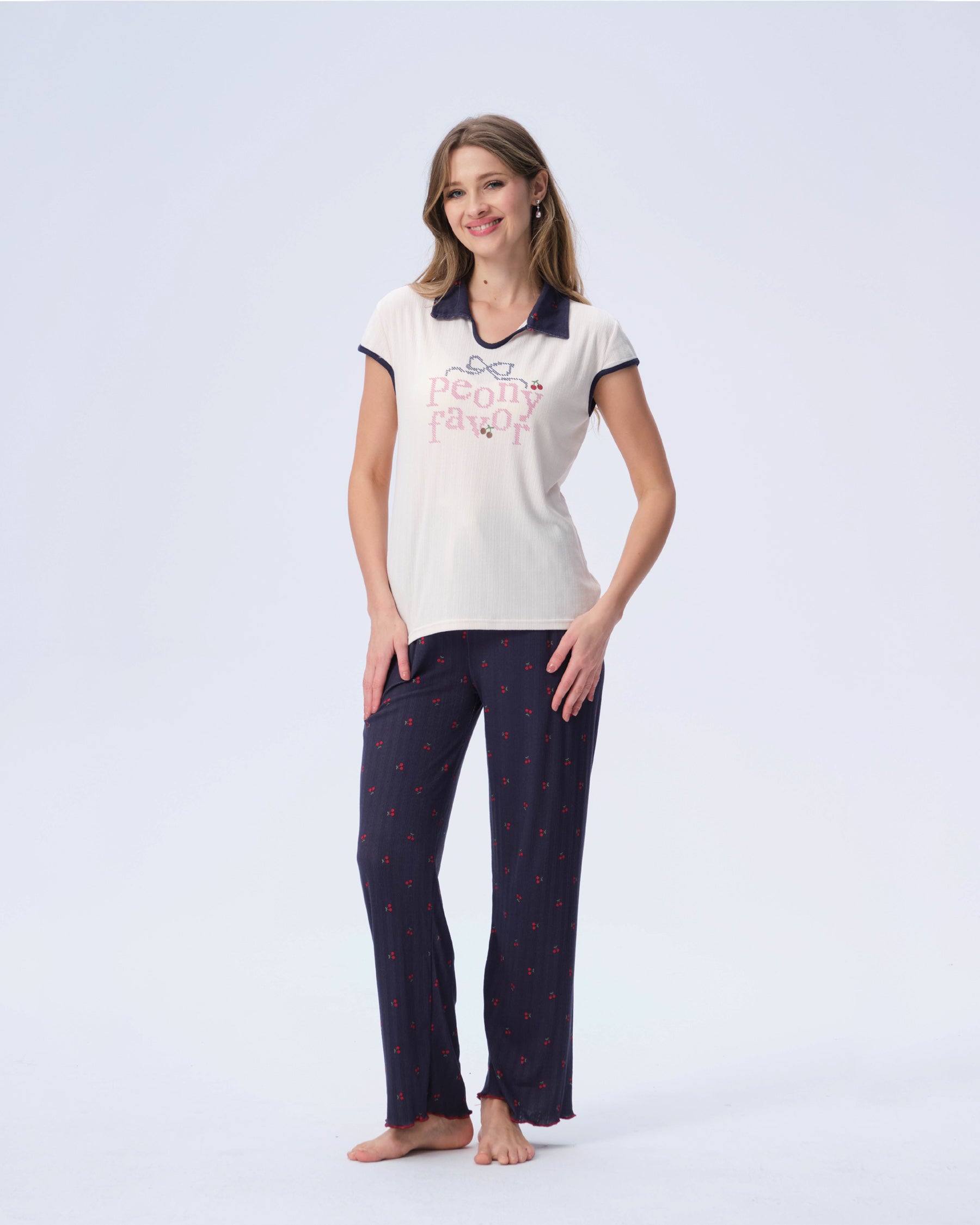 بيجامة نسائية - قطعتين (M-2XL)