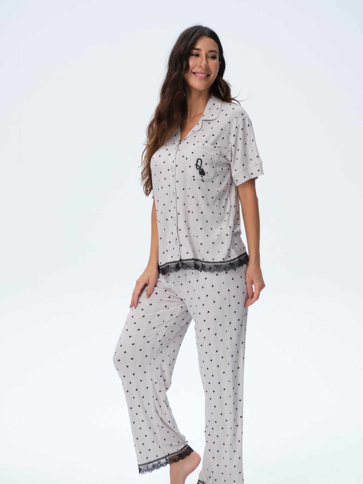 بيجامة نسائية - قطعتين (M-2XL)